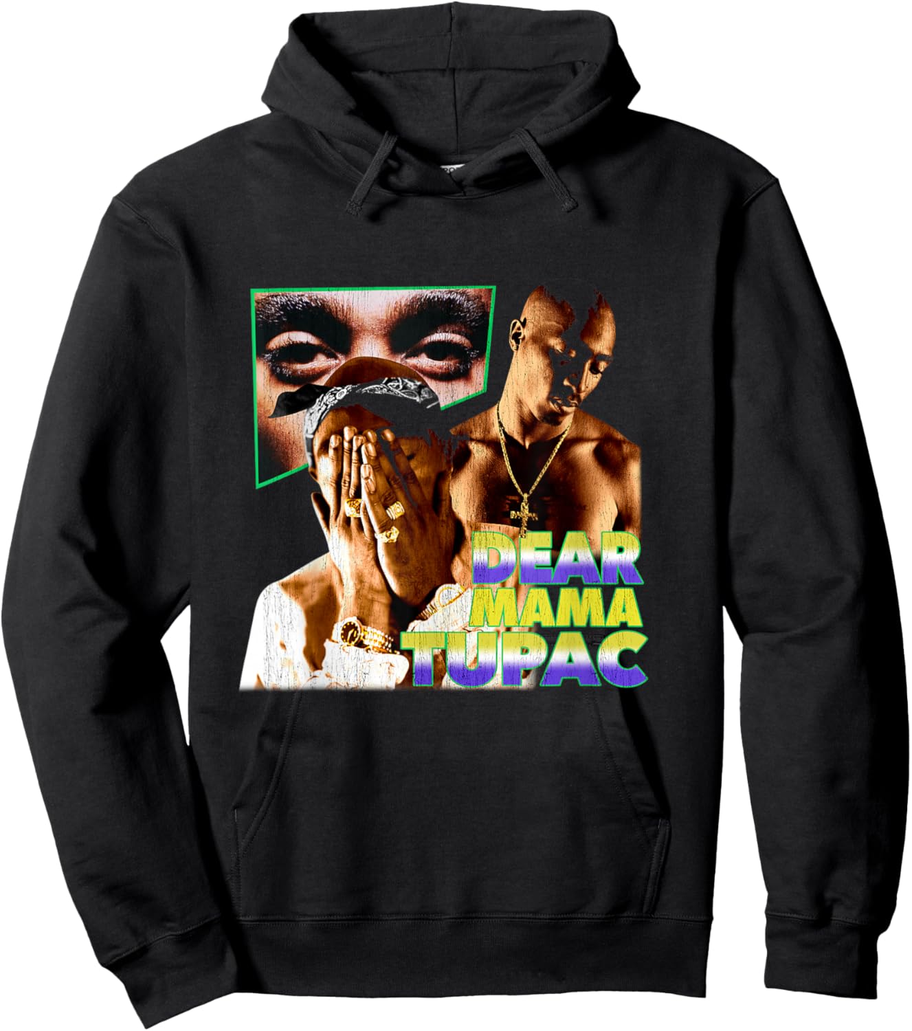 Official Tupac Dear Mama Photos Hoodie - Hoodie | Black