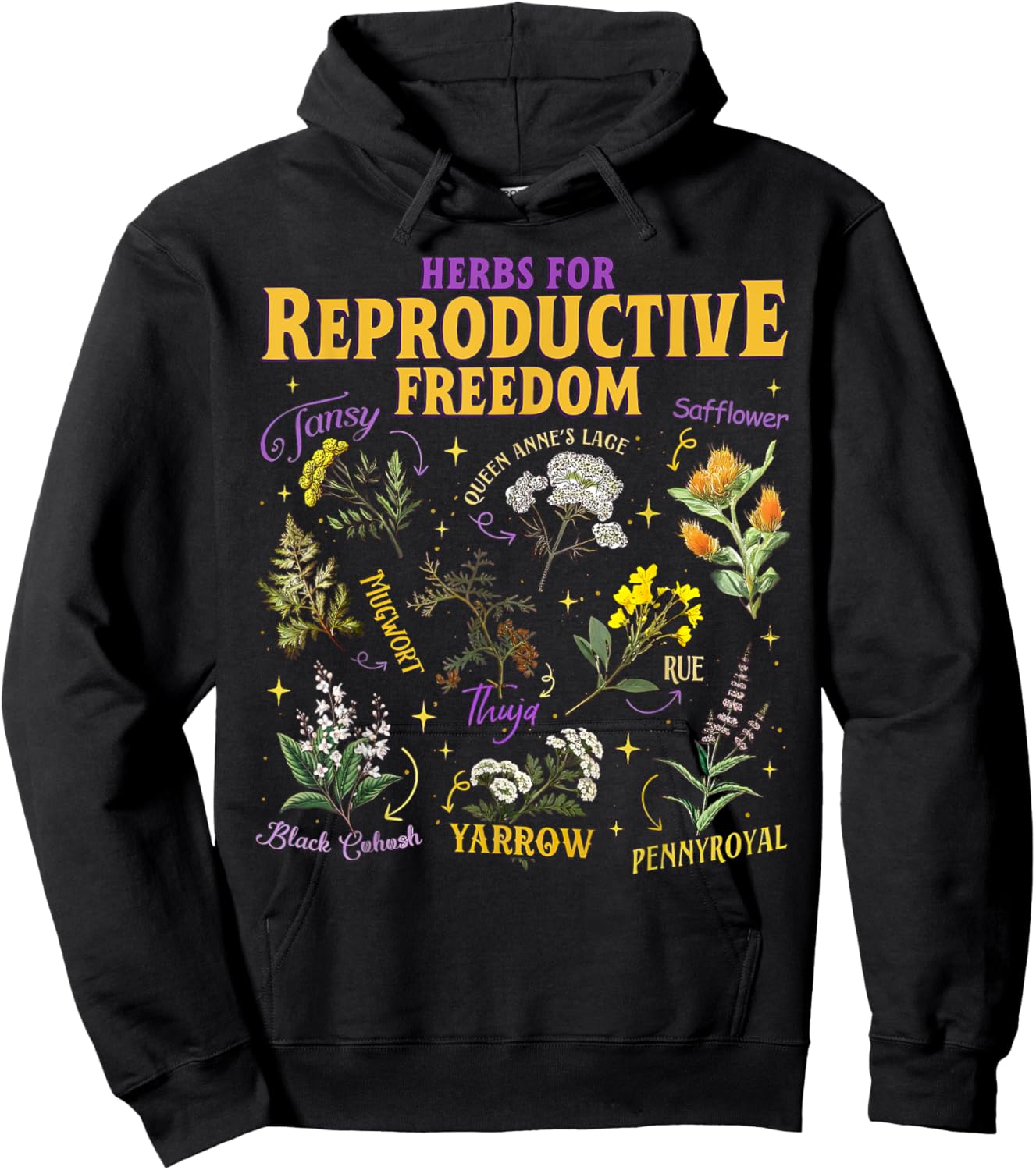 Herbs For Reproductive Freedom Reproductive Rights Herbs Hoodie - Hoodie | Black