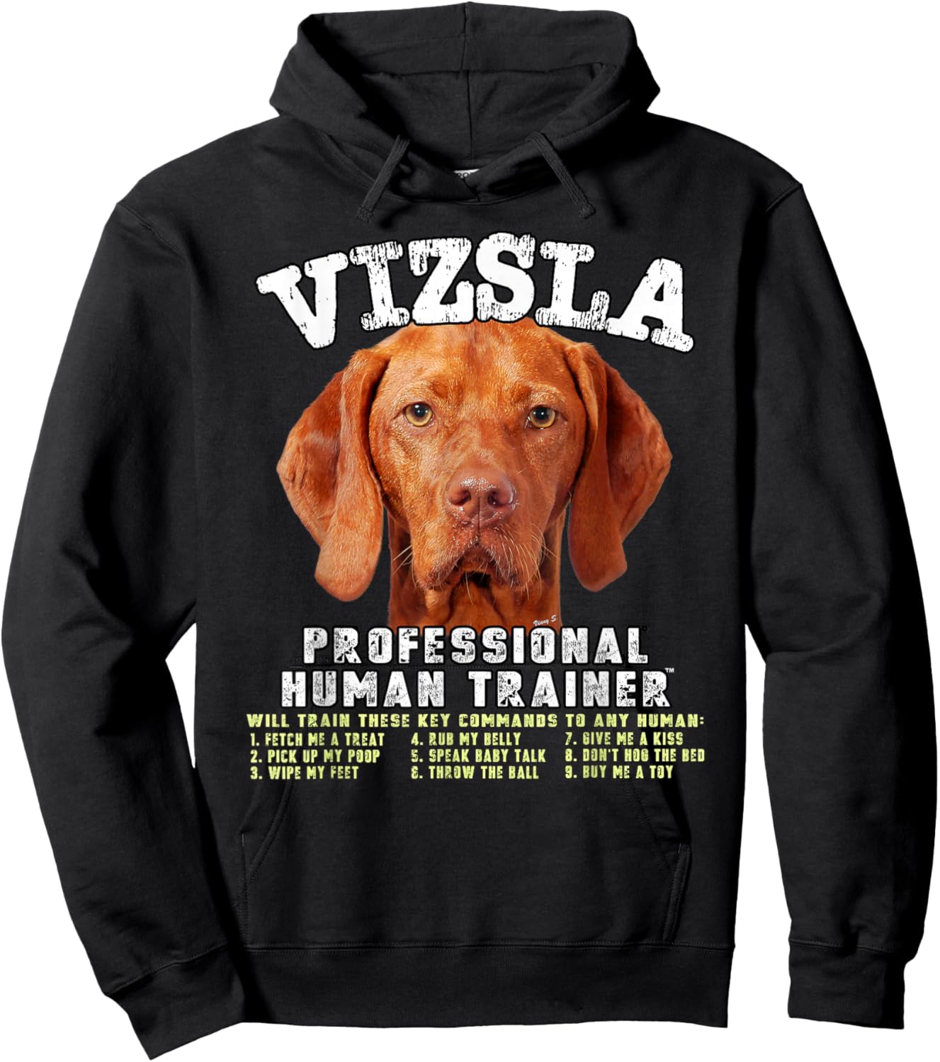 Vizsla Dog Professional Human Trainer Hoodie - Hoodie | Black