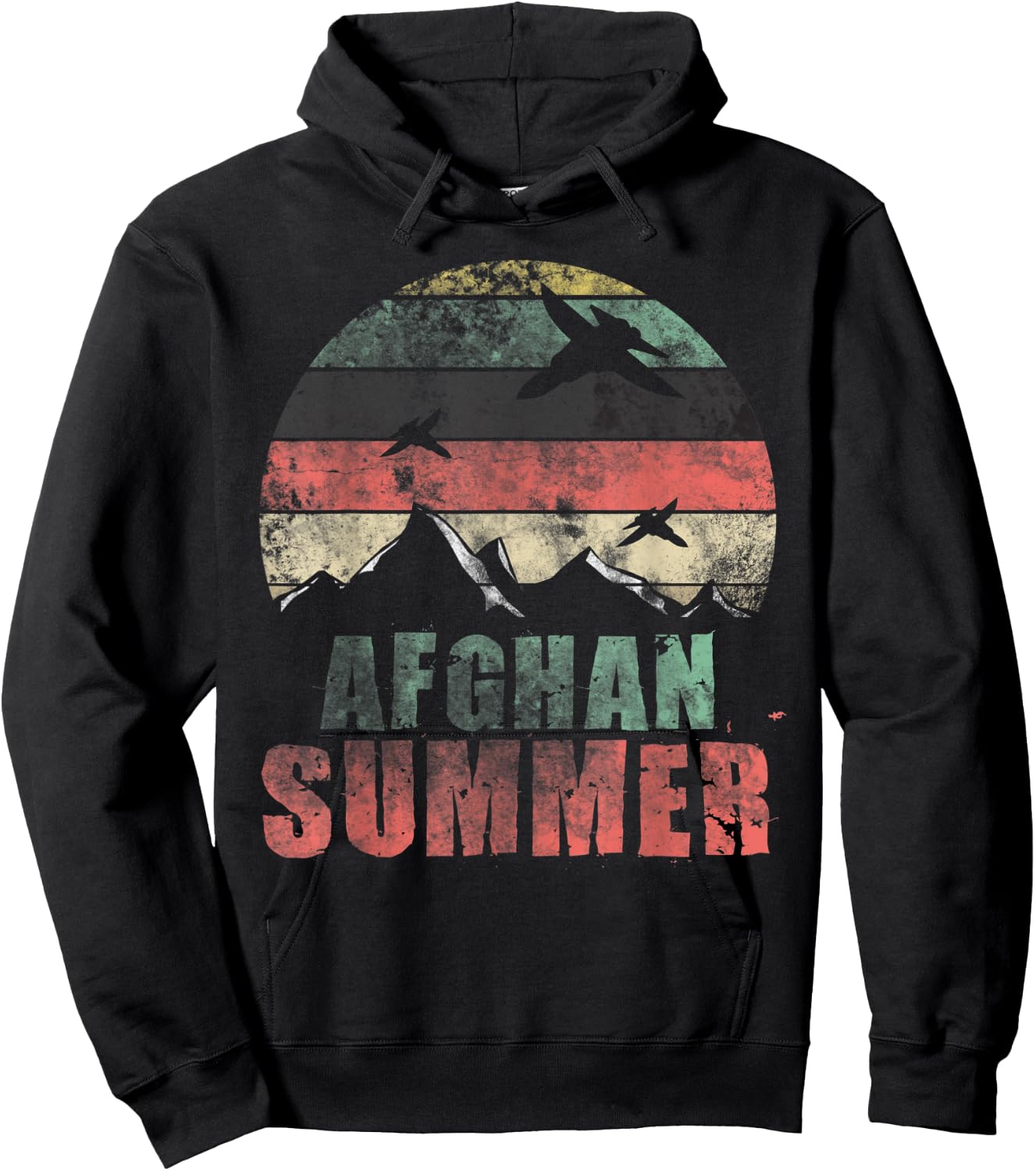 Afghan Summer Warplane War Veteran Men Women Hoodie - Hoodie | Black