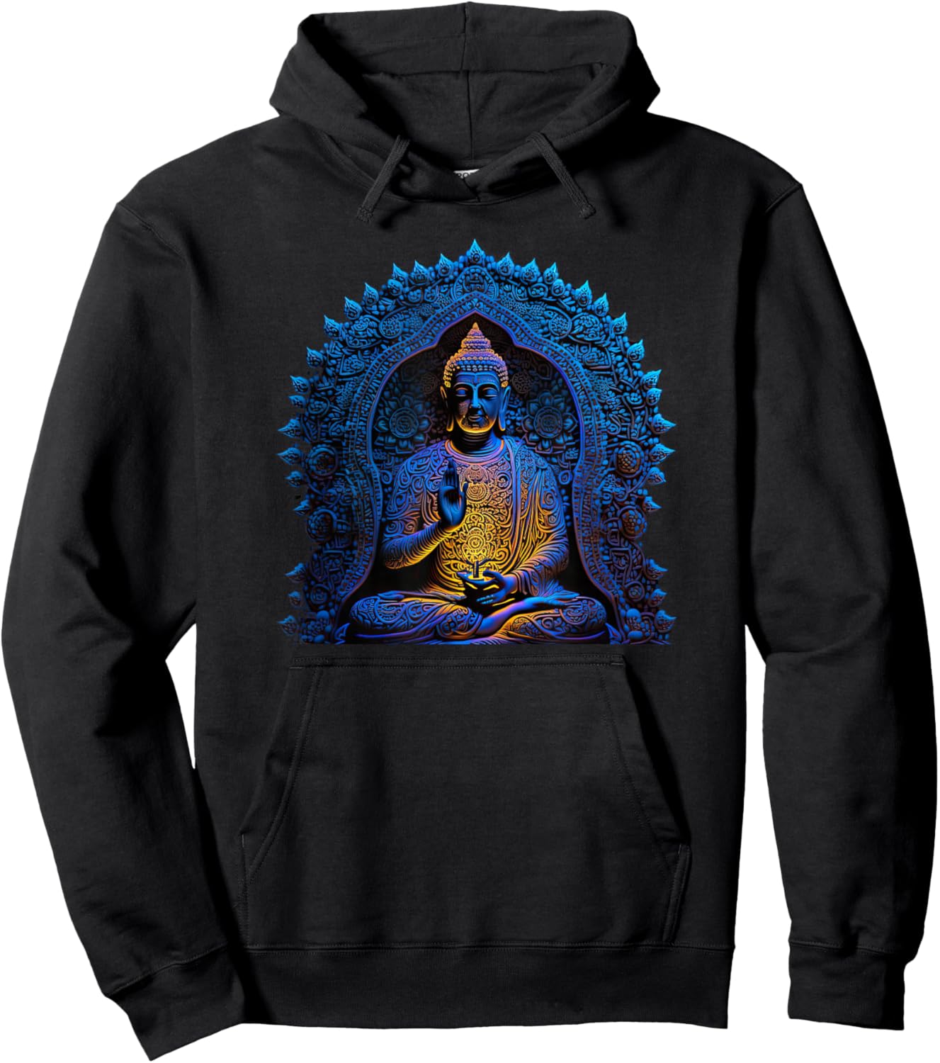 Buddha Statue Yoga Buddhist Zen Buddhism Meditation Hoodie - Hoodie | Black