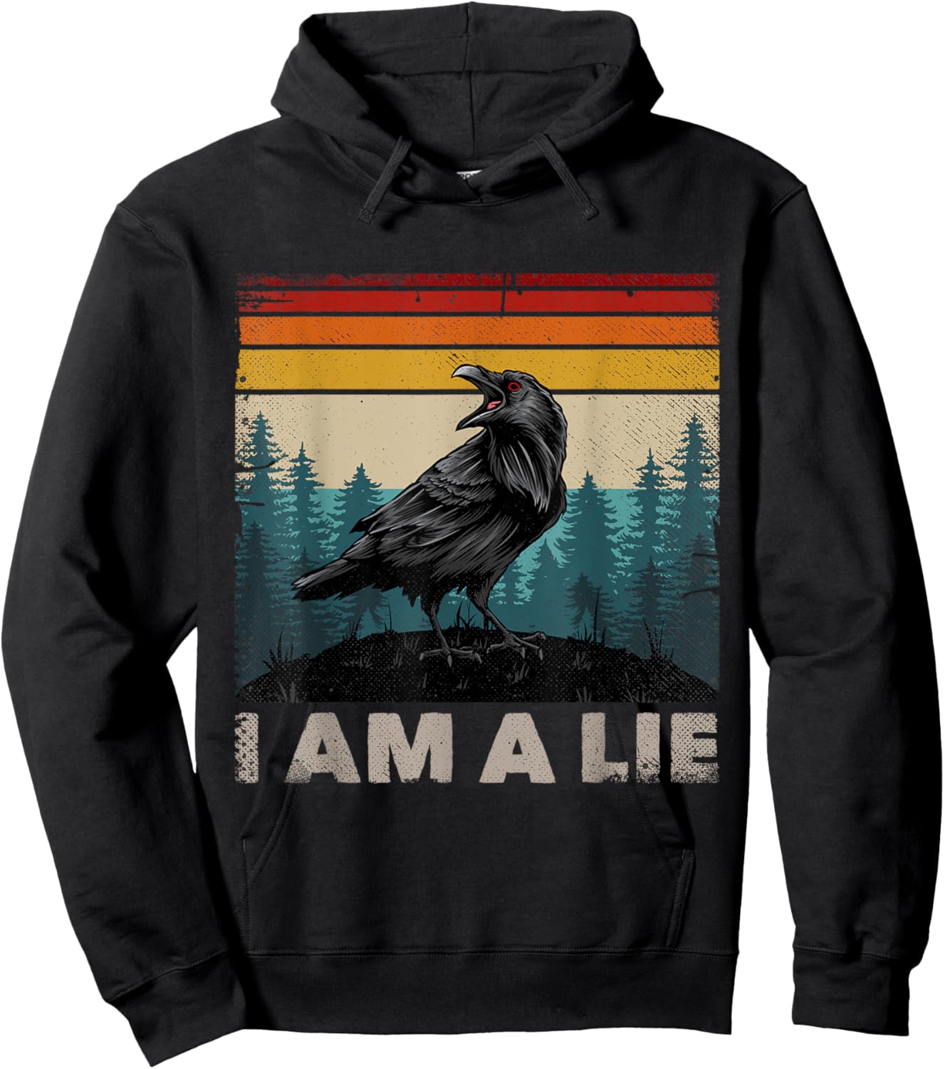 I Am A Lie Birds Not Real Funny Meme Hoodie - Hoodie | Black