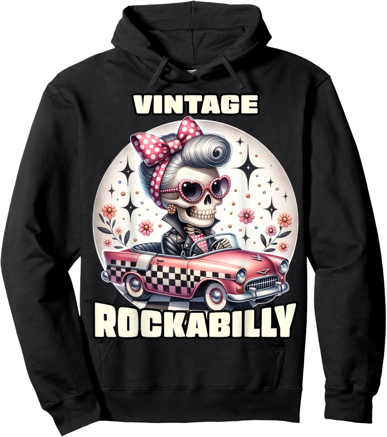 Vintage Rockabilly 50s Sock Hop Dance Doo Wop 1950s Art Hoodie - Hoodie | Black