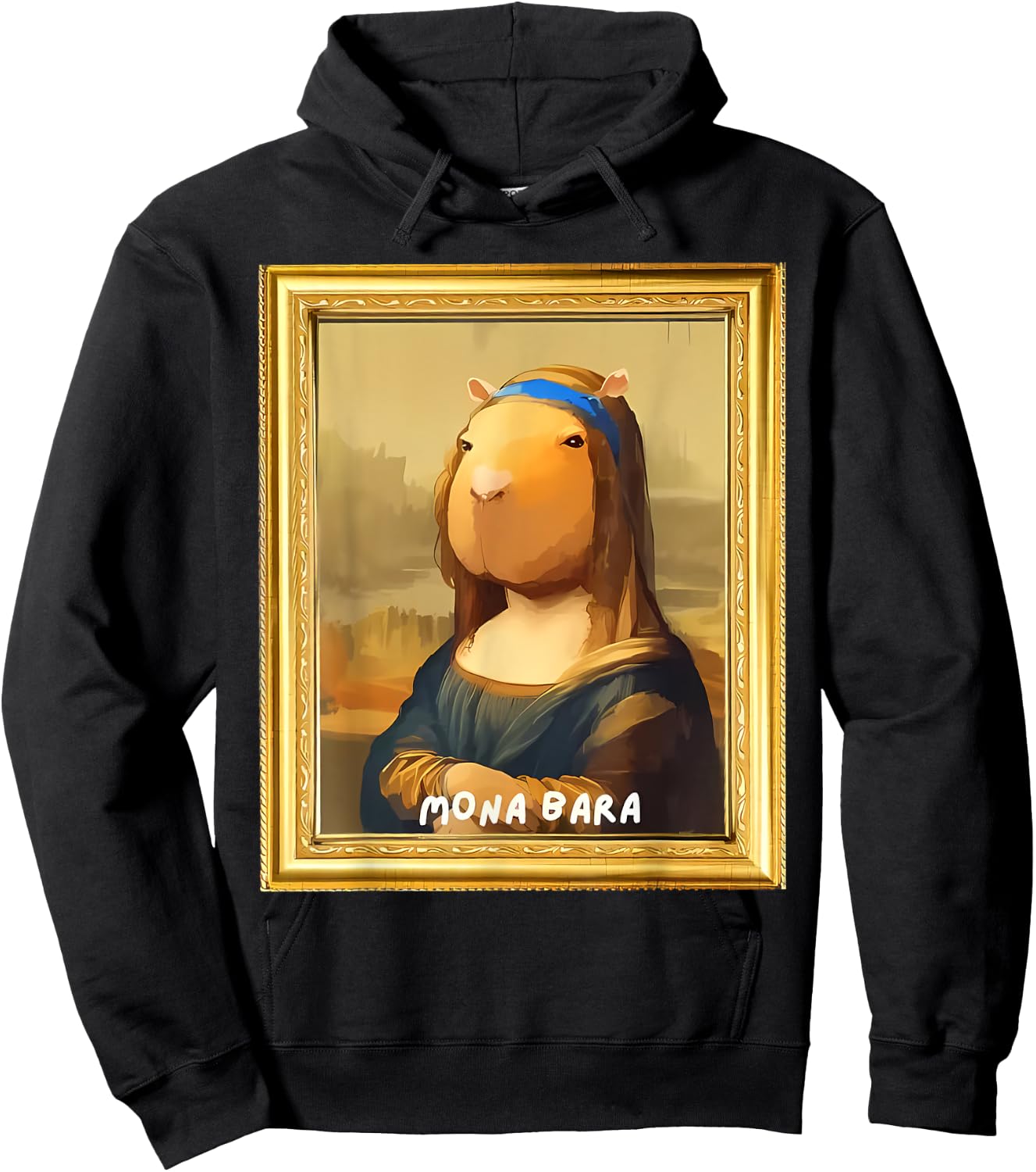 Funny Capybara Monabara Graphic Women Hoodie - Hoodie | Black
