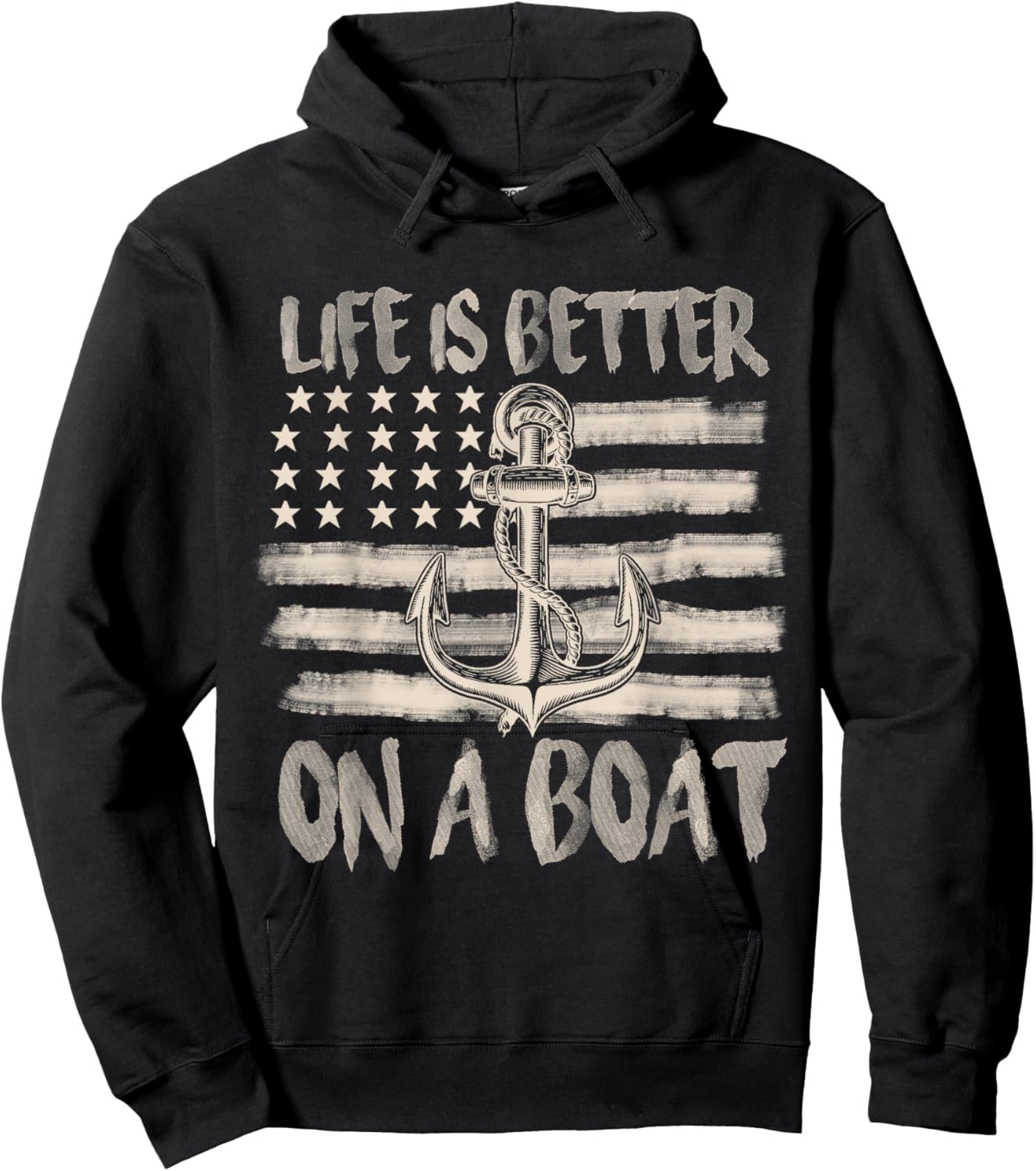 Funny Sailing Boating Sailor Boat Life Is Better On a Boat Hoodie - Hoodie | Black