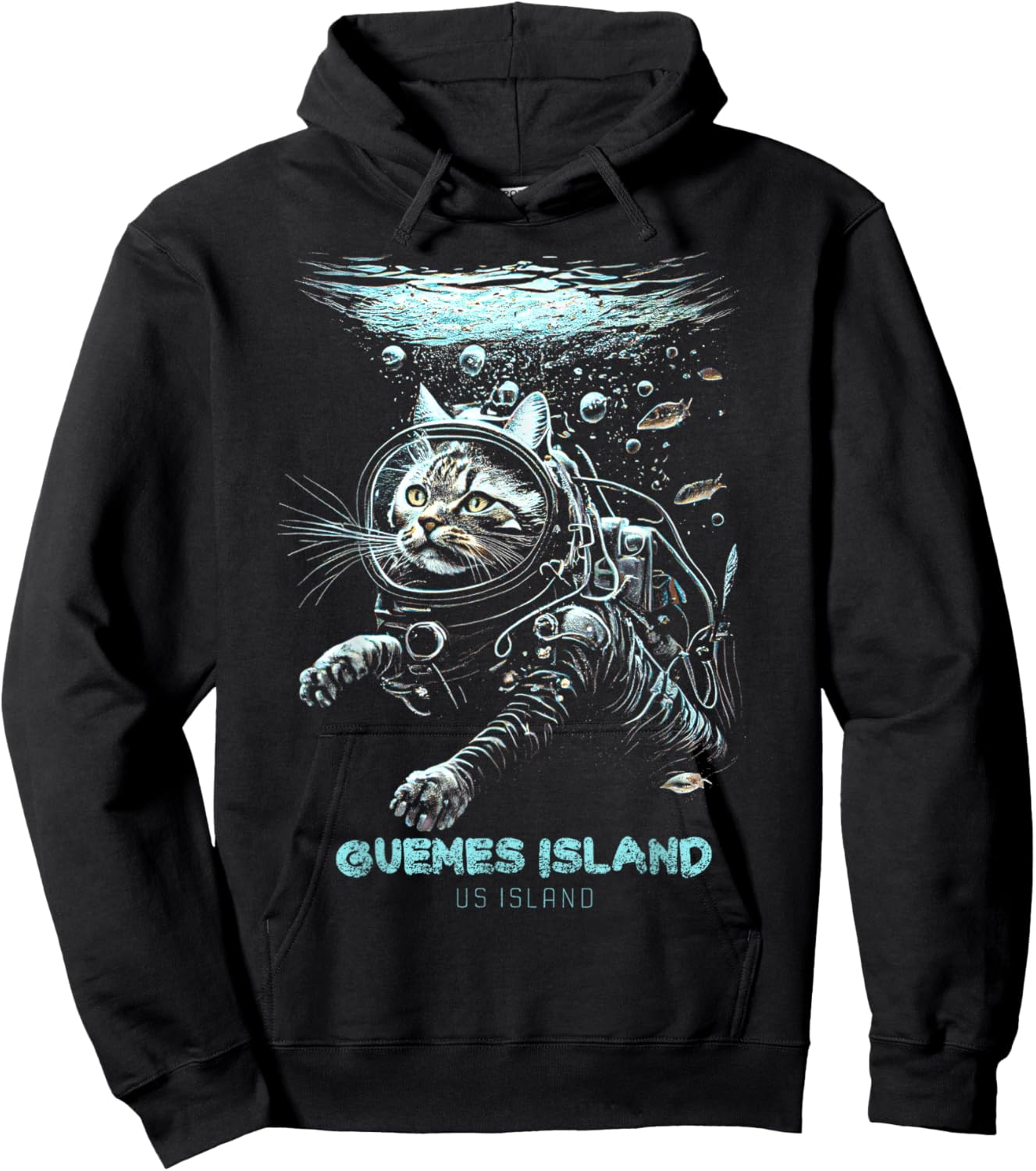 Guemes Island US Island Hoodie - Hoodie | Black