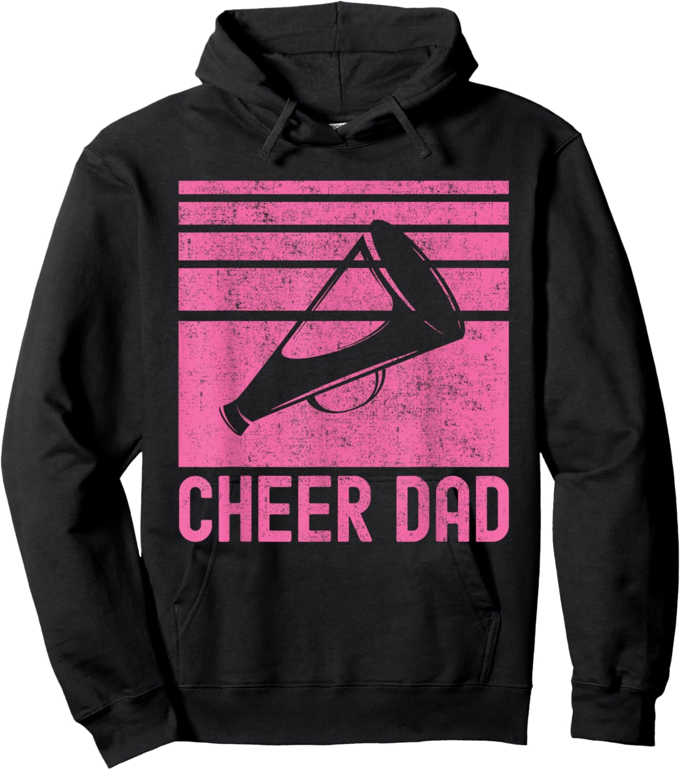Cheer Dad Pink Cheerleading Hoodie - Hoodie | Black