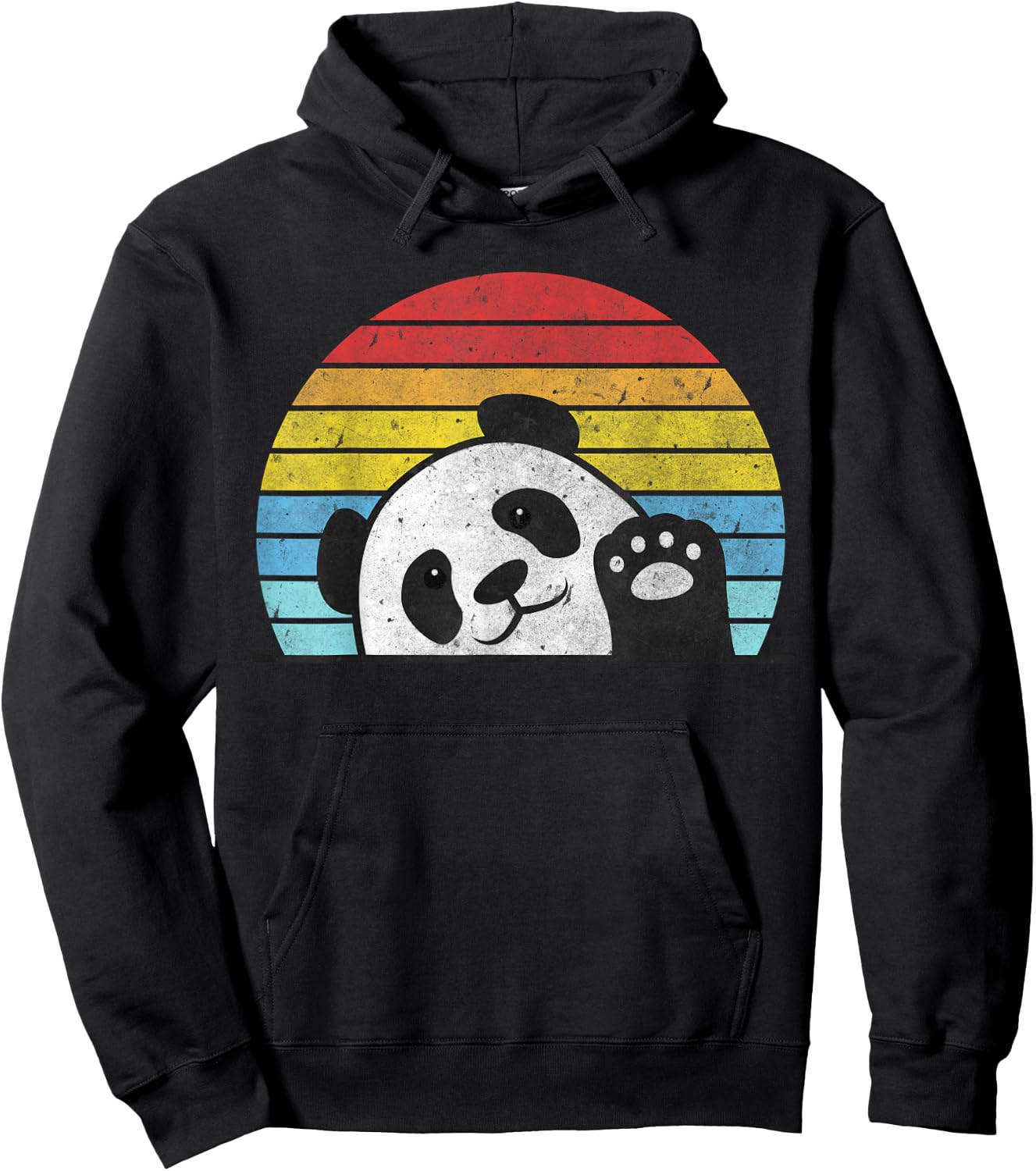 Retro Panda Cute Panda Bear Vintage Zookeeper Zoo Family Fan Hoodie - Hoodie | Black
