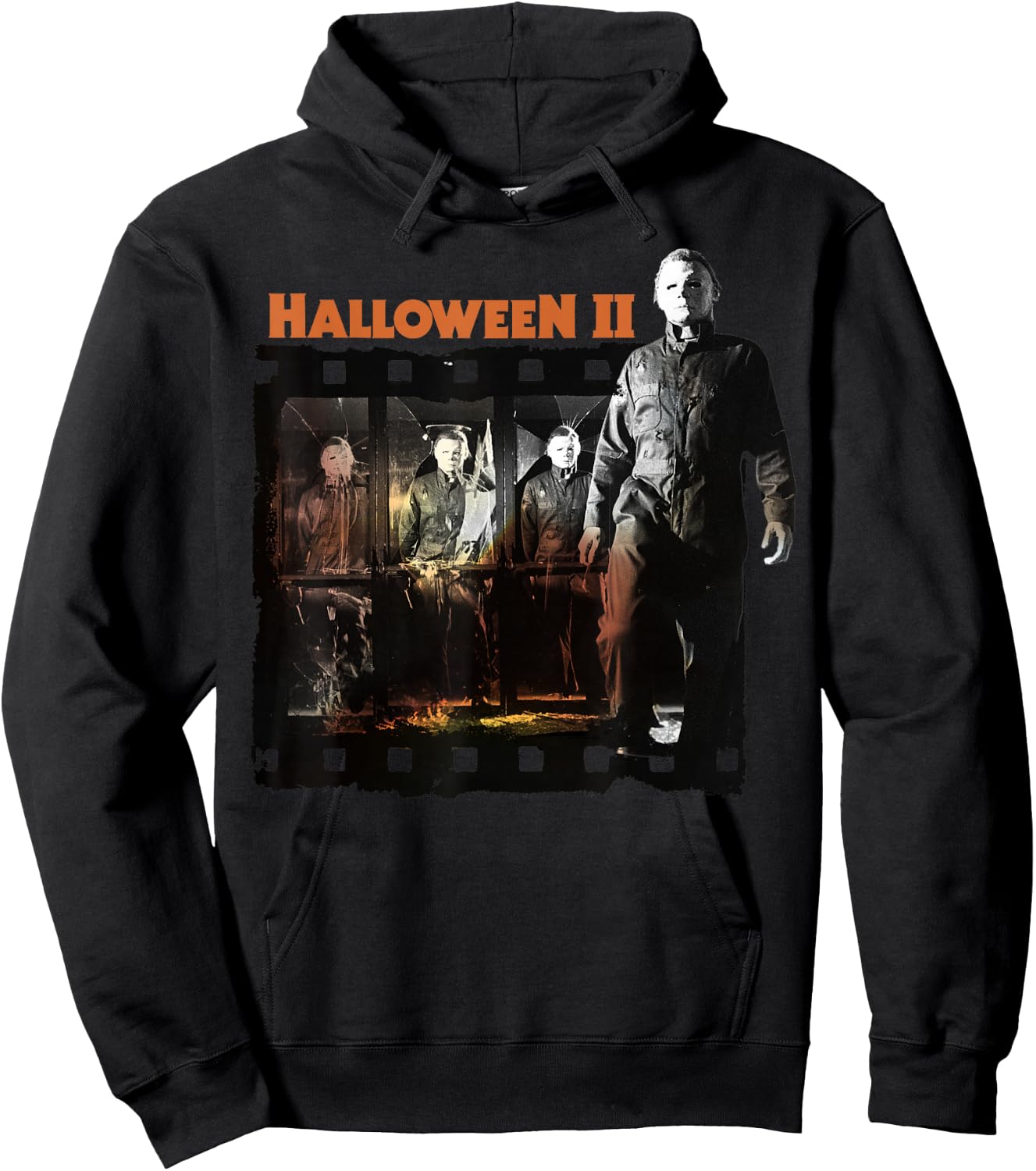 Halloween 2 Michael Myers Film Strip Poster Hoodie - Hoodie | Black