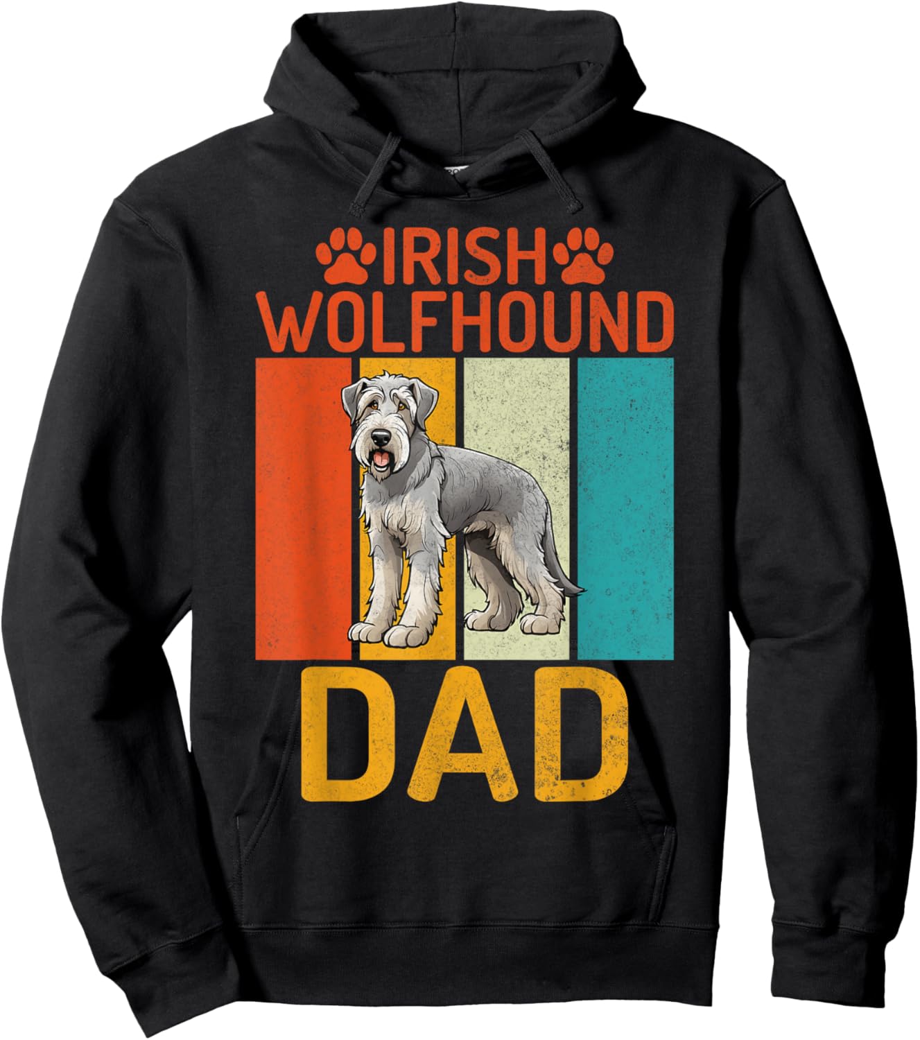 Irish Wolfhound Dad Irish Wolfhound Hoodie - Hoodie | Black