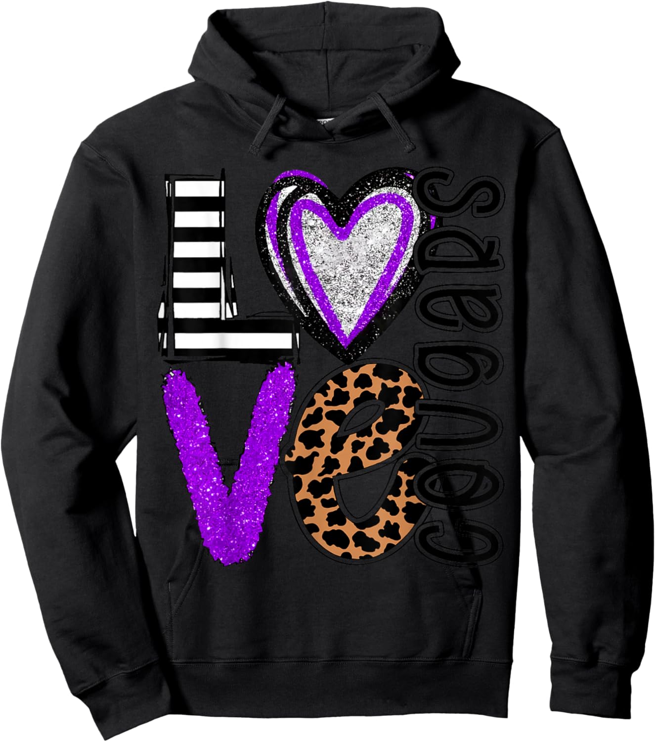 Go Cougars - School Mascot - Football Hoodie - Hoodie | Black
