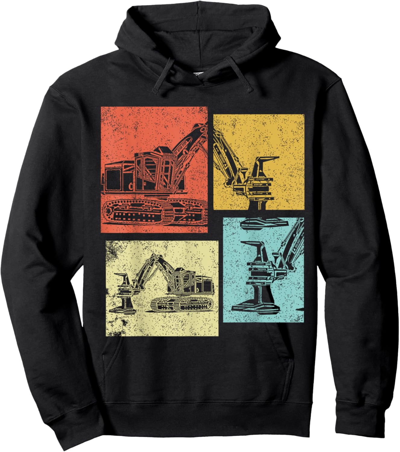 Feller Buncher Vintage Logger Logging Log Man Women Hoodie - Hoodie | Black