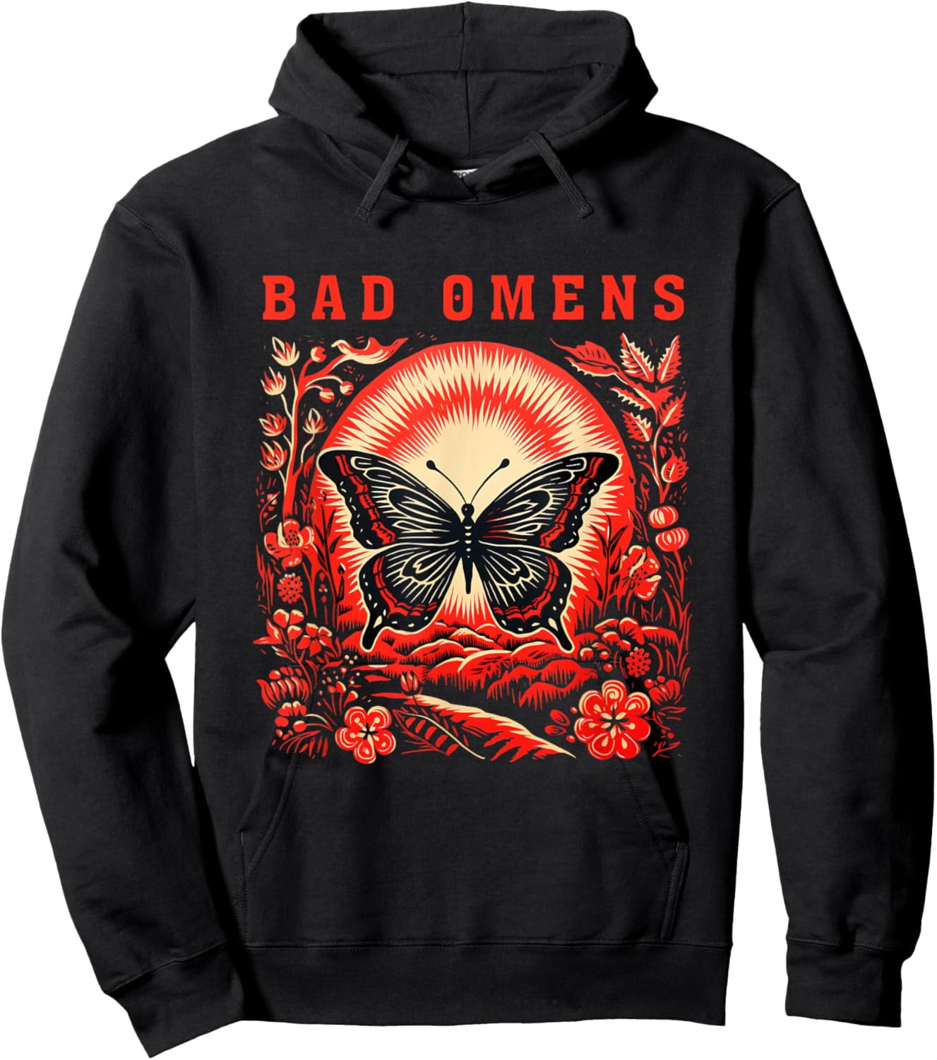Bad Omens Moth Hoodie - Hoodie | Black