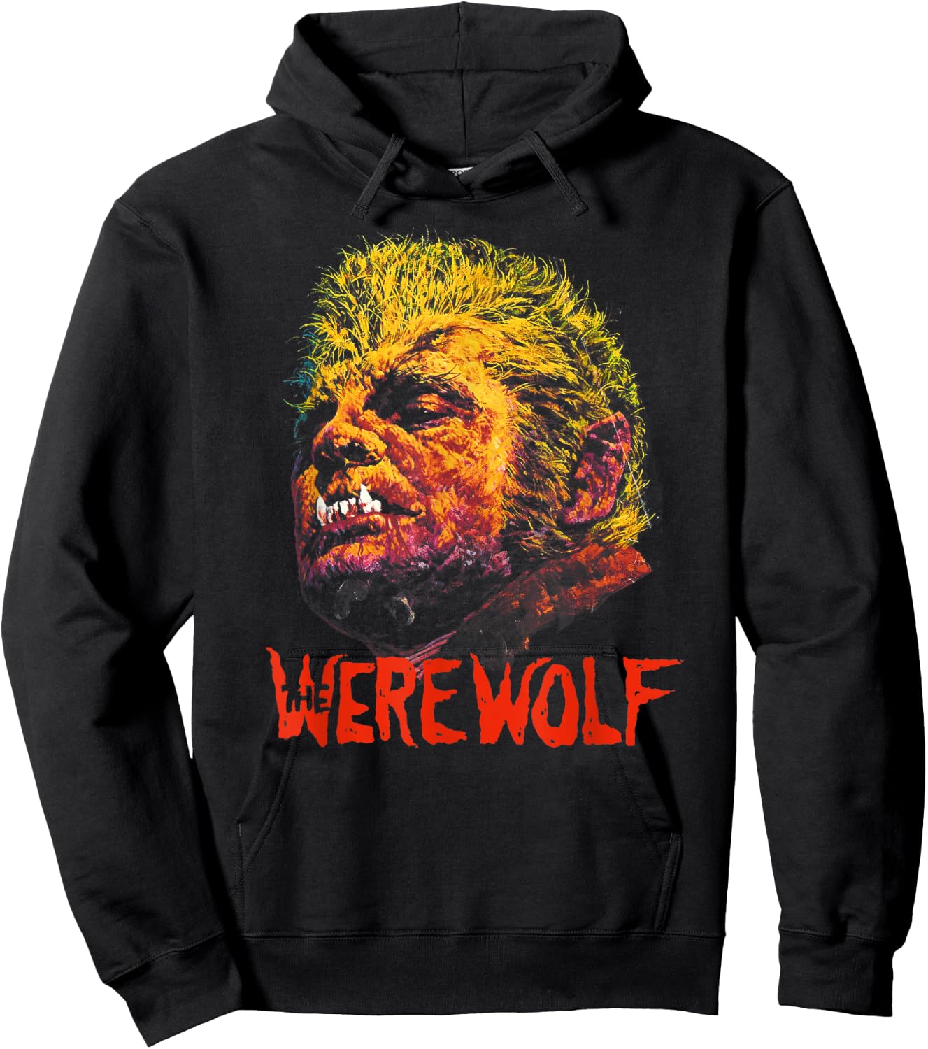 Werewolf Lycanthropy Vintage Monster Horror Movie Fan Hoodie - Hoodie | Black