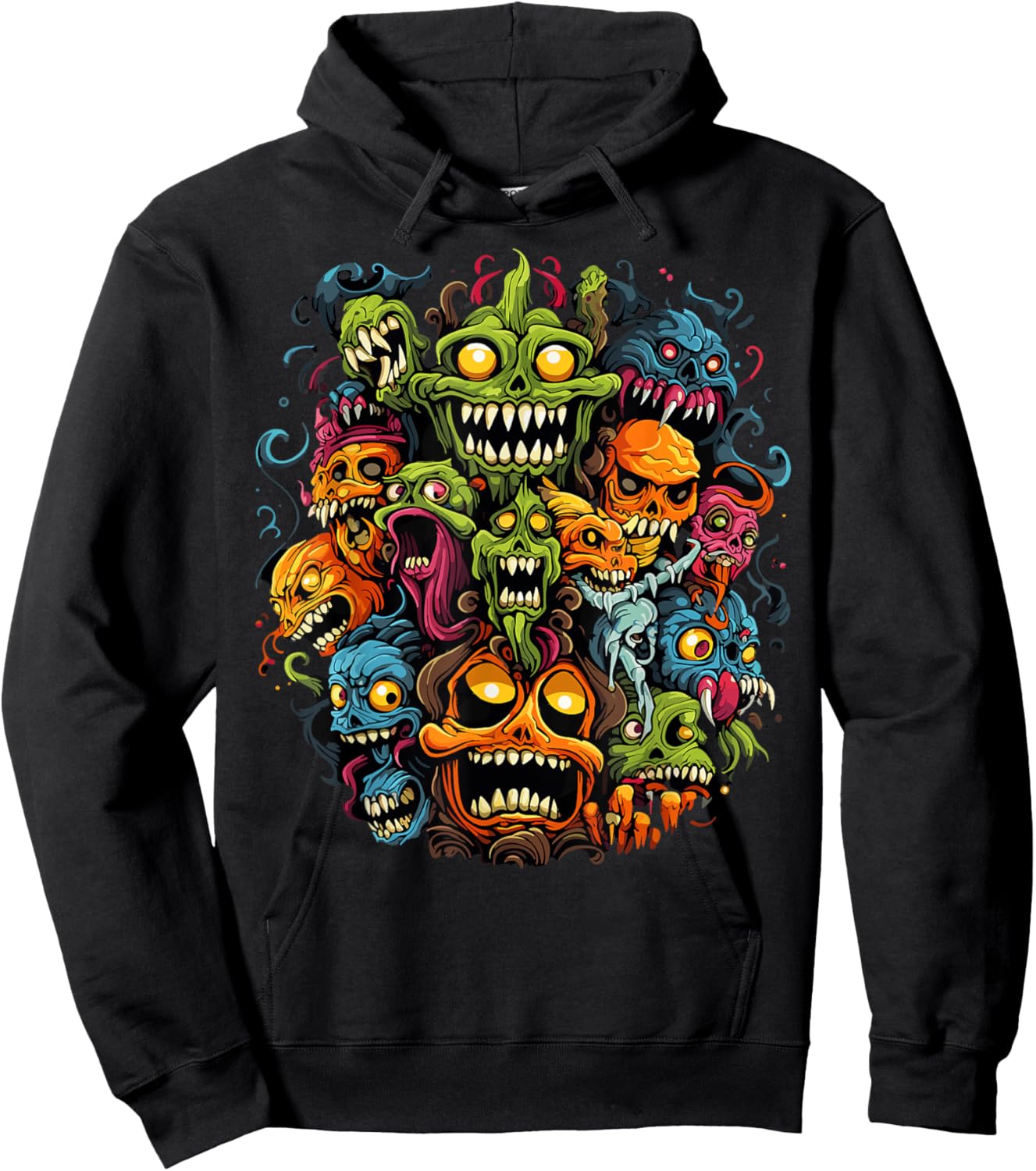 Scary Monster Halloween Costume Zombie Horror Fun Hoodie - Hoodie | Black