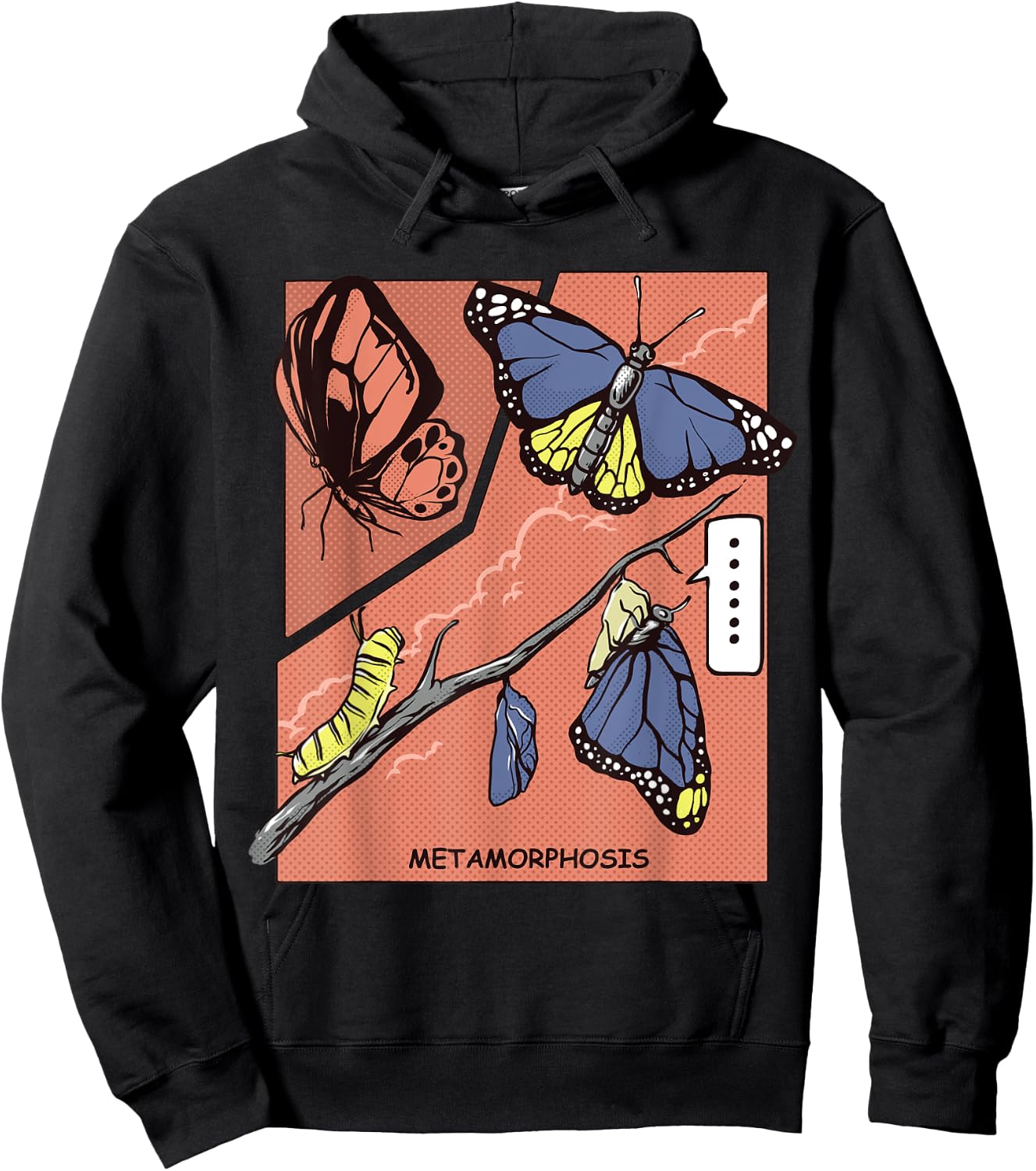 Monarch Butterfly Lover Metamorphosis Butterflies Lifecycle Hoodie - Hoodie | Black
