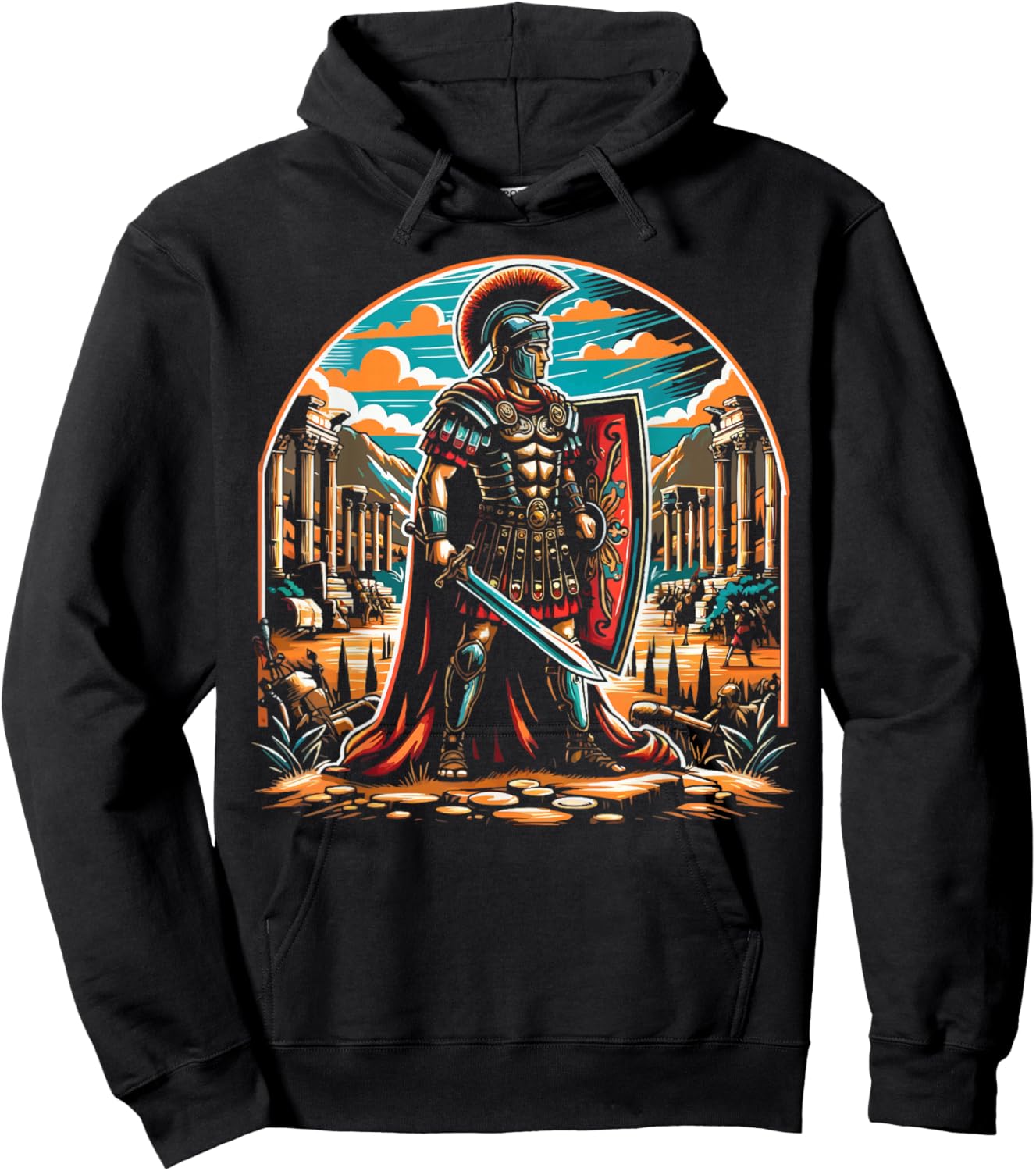 Roman Legionnaires Gladiator Ancient Rome Roman Empire Hoodie - Hoodie | Black
