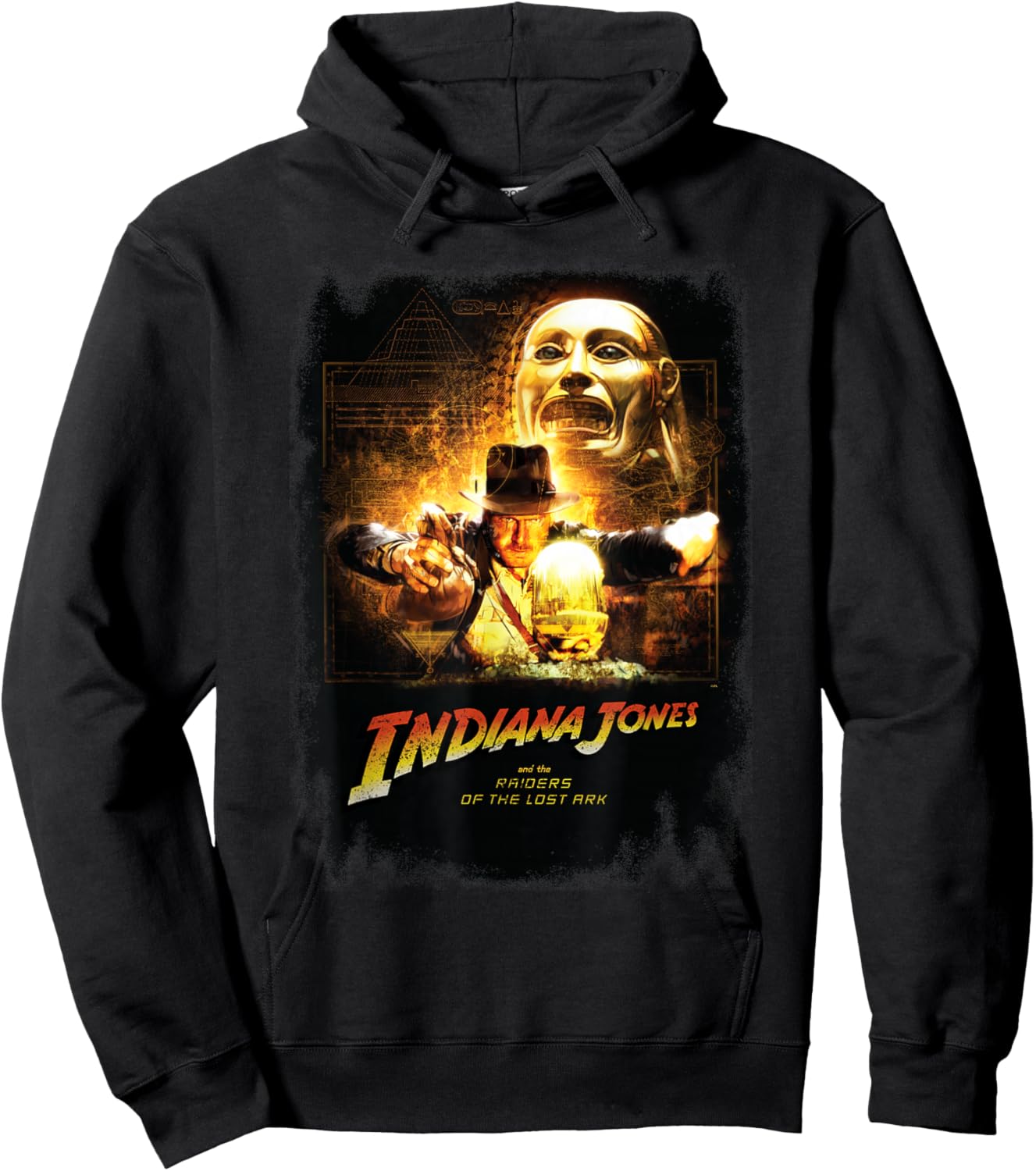 Lucasfilm Indiana Jones Raiders of The Lost Ark Idol Scene Hoodie - Hoodie | Black