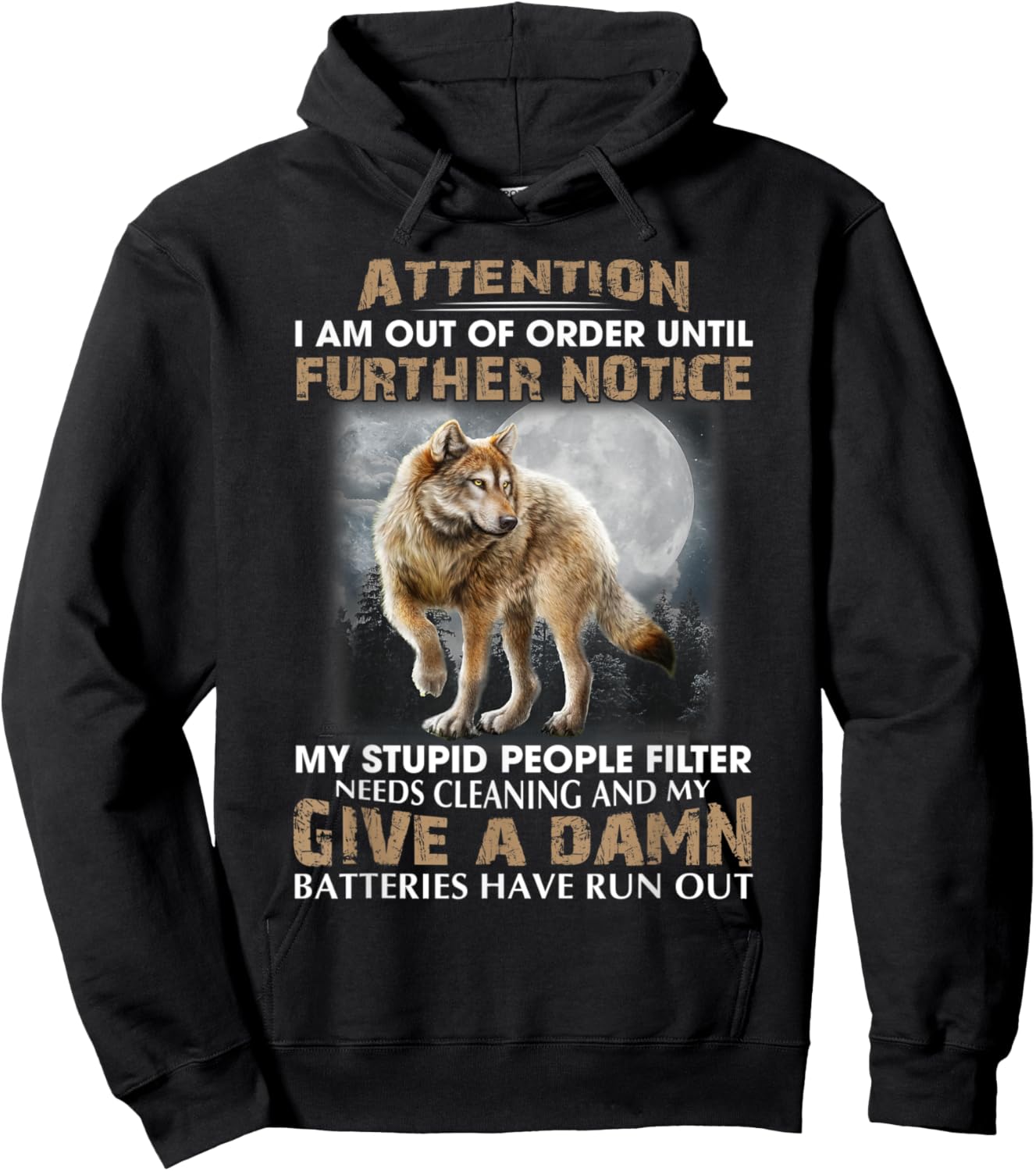 Attention I Am Out Of Order Until Further Notice Hoodie - Hoodie | Black