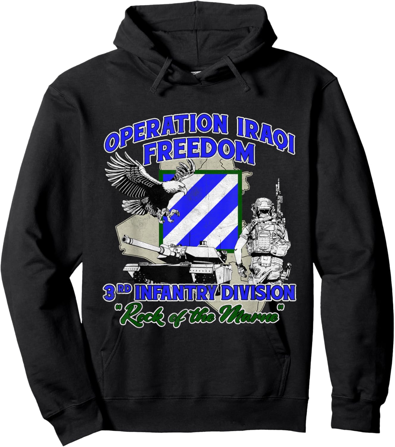 3rd Infantry Division - Operation Iraqi Freedom OIF Veteran Hoodie - Hoodie | Black