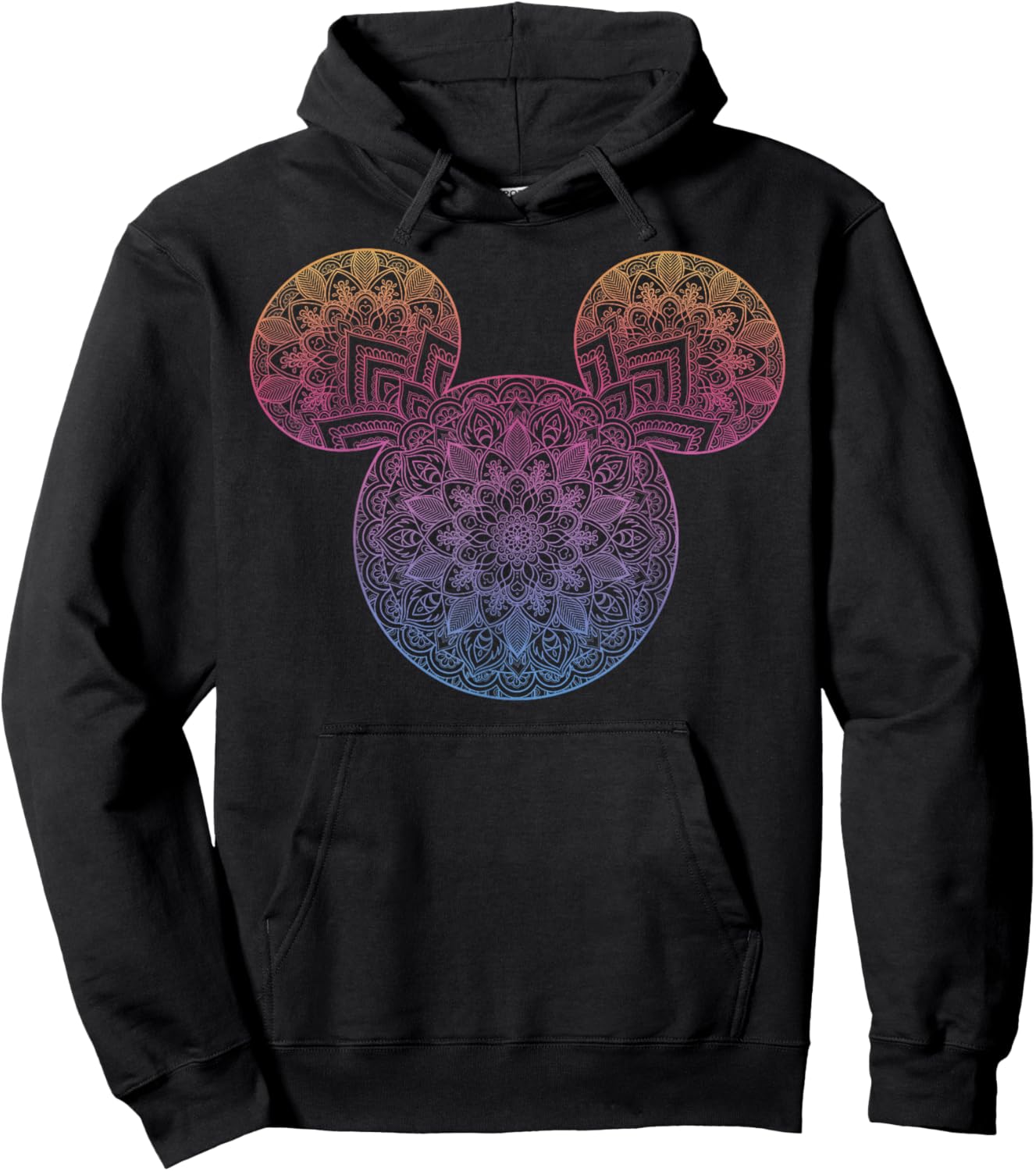 Disney Mickey and Friends Mandala Mickey Ears Small Hoodie - Hoodie | Black