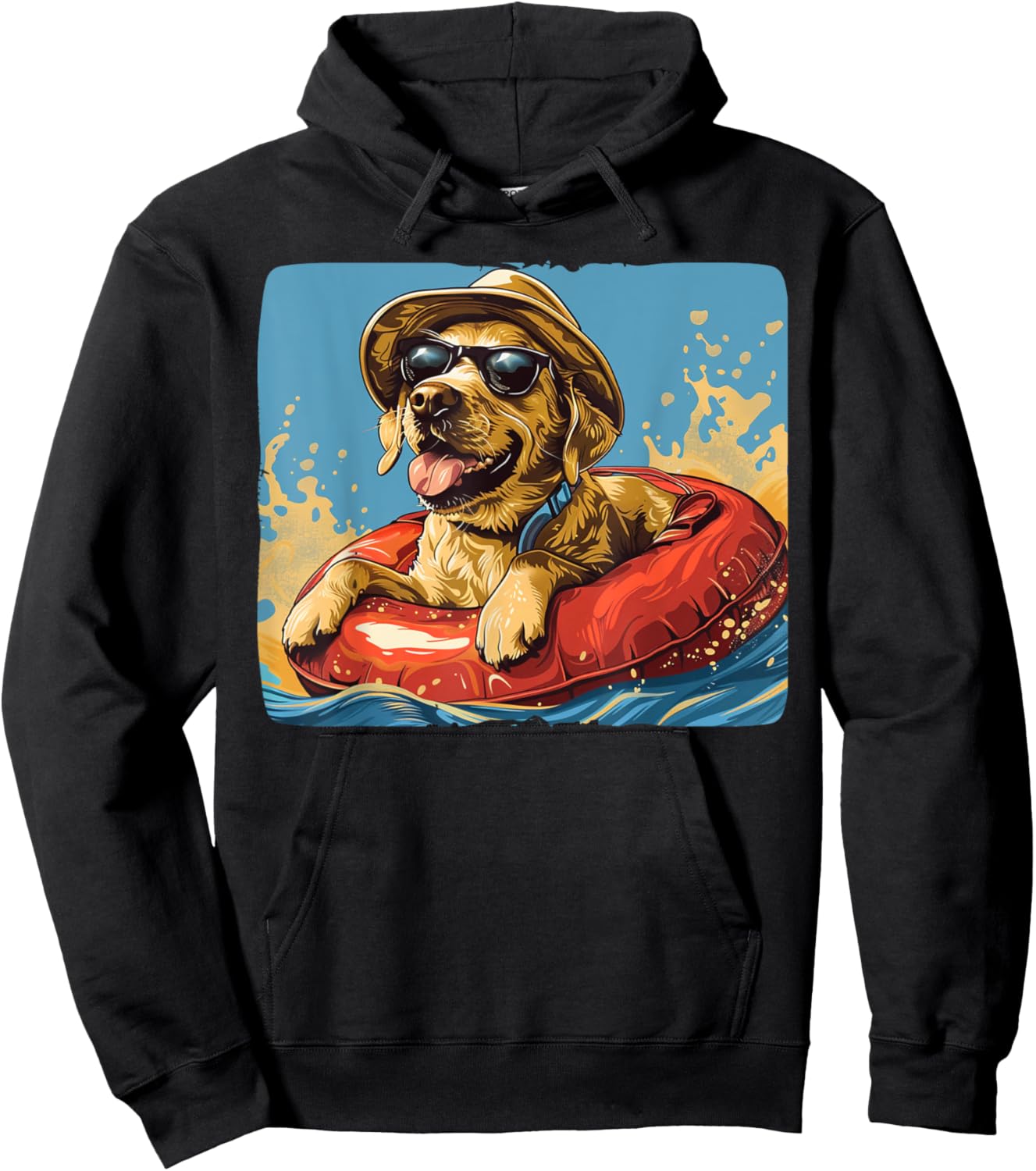 Awesome River tubing Outfit for Dogs and Pets Lovers Hoodie - Hoodie | Black