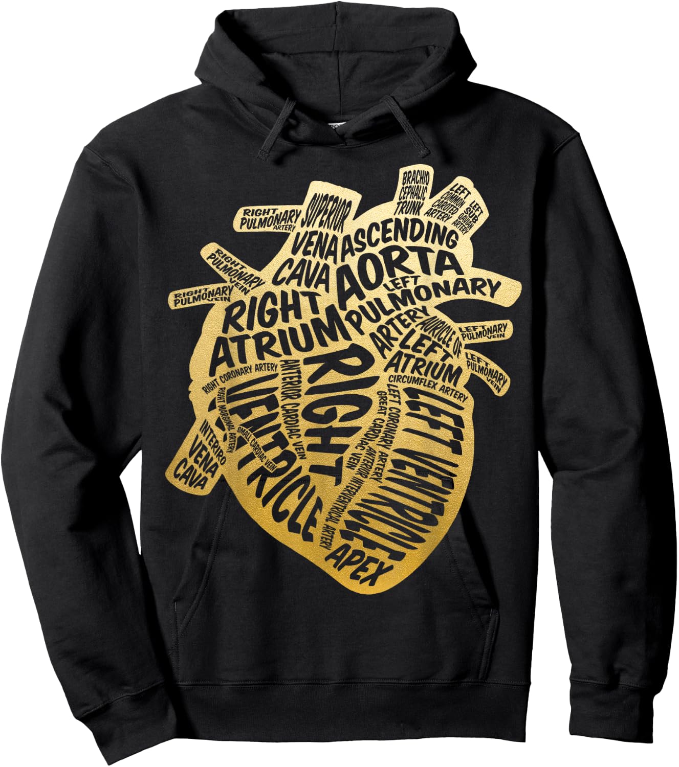 Cardiac Stethoscope Anatomical Heart Cardiac Nurse Hoodie - Hoodie | Black