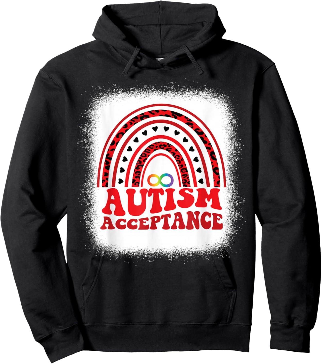 Red Instead Autism Awareness Acceptance Education Teacher Women Kids Hoodie - Hoodie | Black