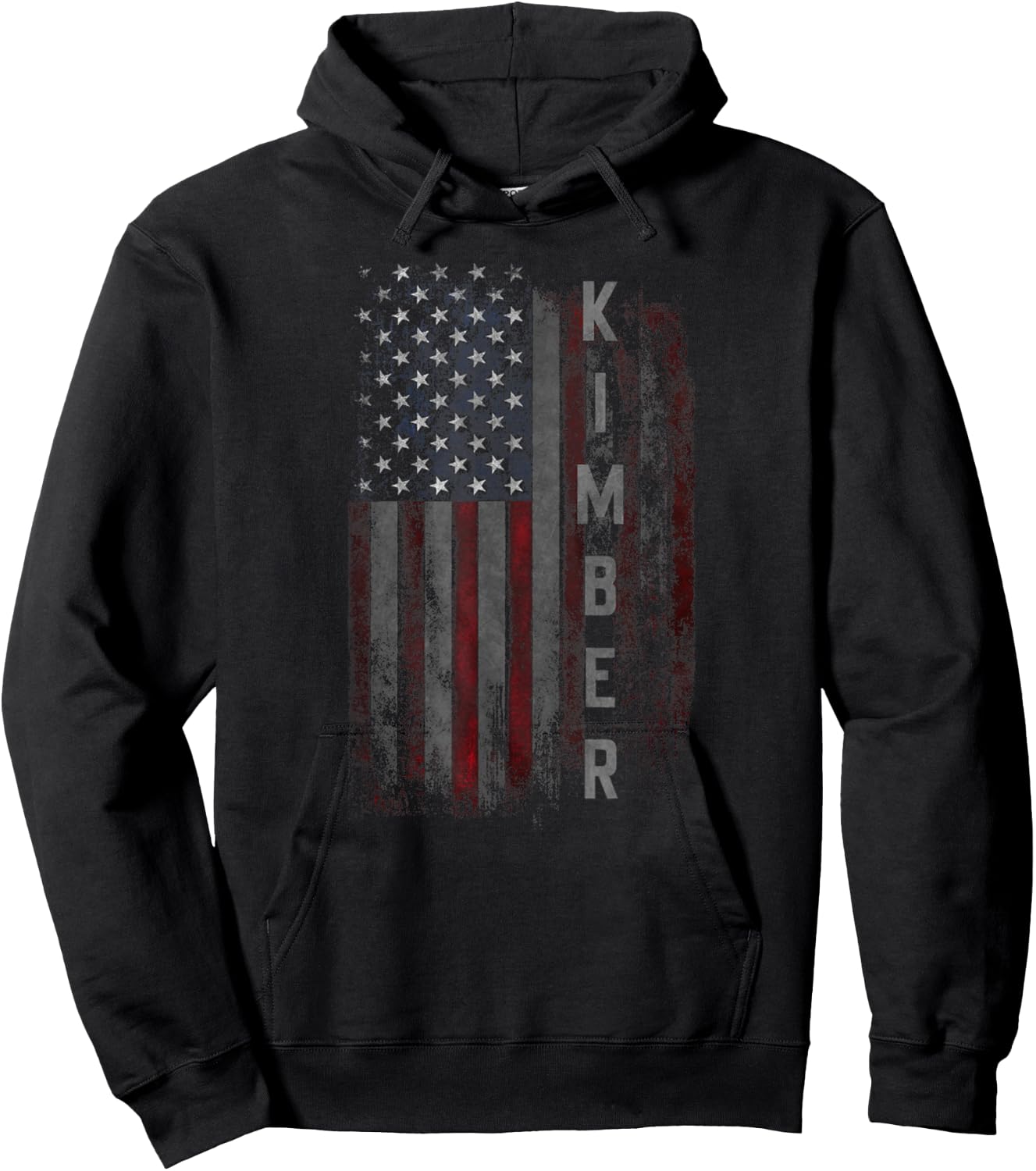 Kimber Family American Flag Gift Hoodie - Hoodie | Black