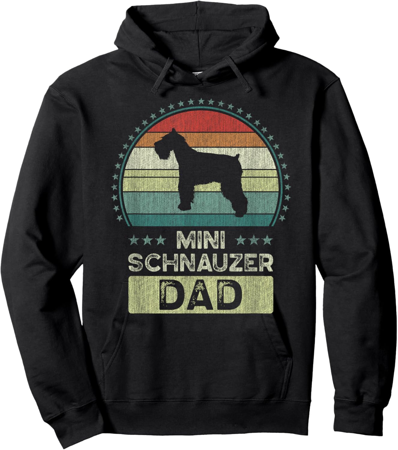 Mini Schnauzer Dad, Father's Day, Miniature Schnauzer Daddy Hoodie - Hoodie | Black