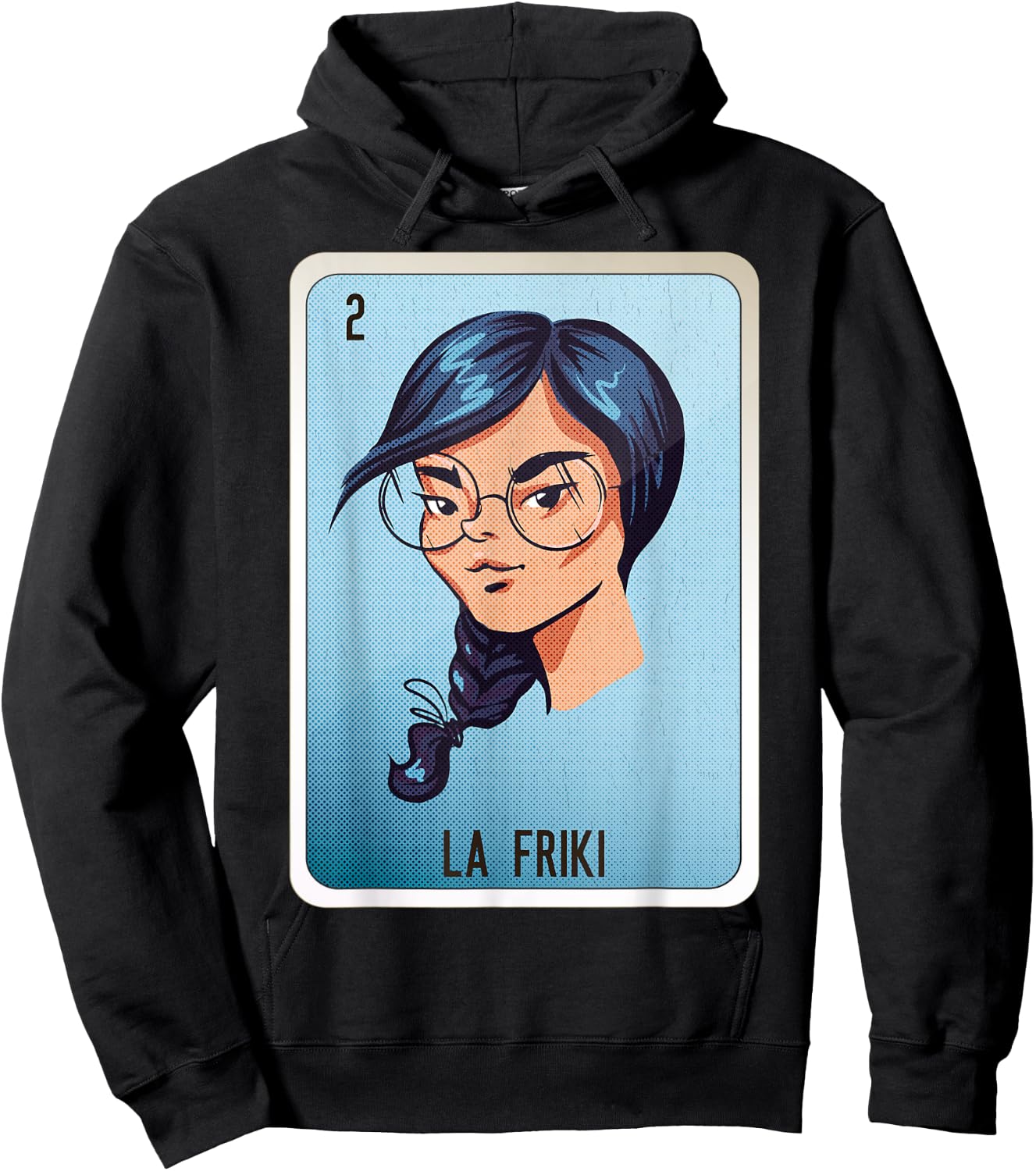 La Friki Mexican Slang Chicano Bingo Cards Hoodie - Hoodie | Black
