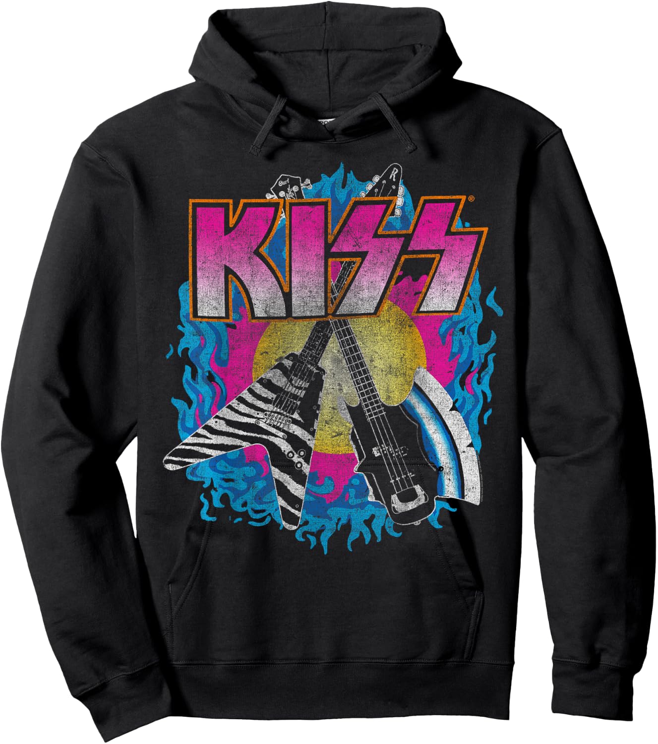 KISS - Young & Wasted Adults , Black, Small, Short Sleeve, Classic Fit Hoodie - Hoodie | Black