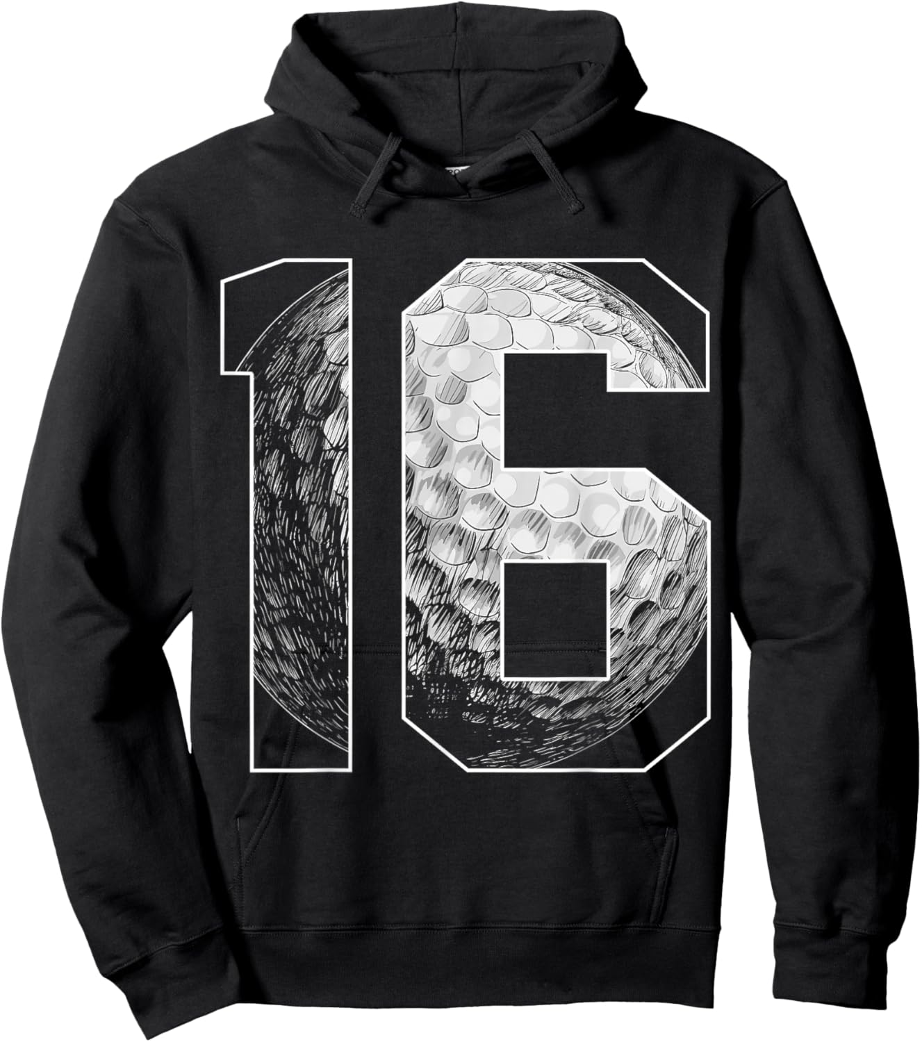 16th Birthday Boy Golf Player Golf 16 Years Old Hoodie - Hoodie | Black
