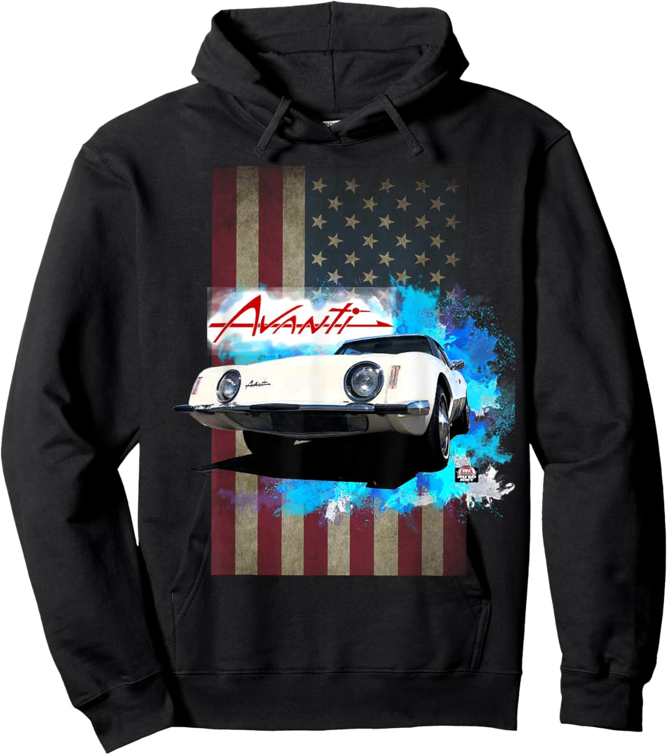 Avanti by Studebaker Americas Finest Sports Car Hoodie - Hoodie | Black