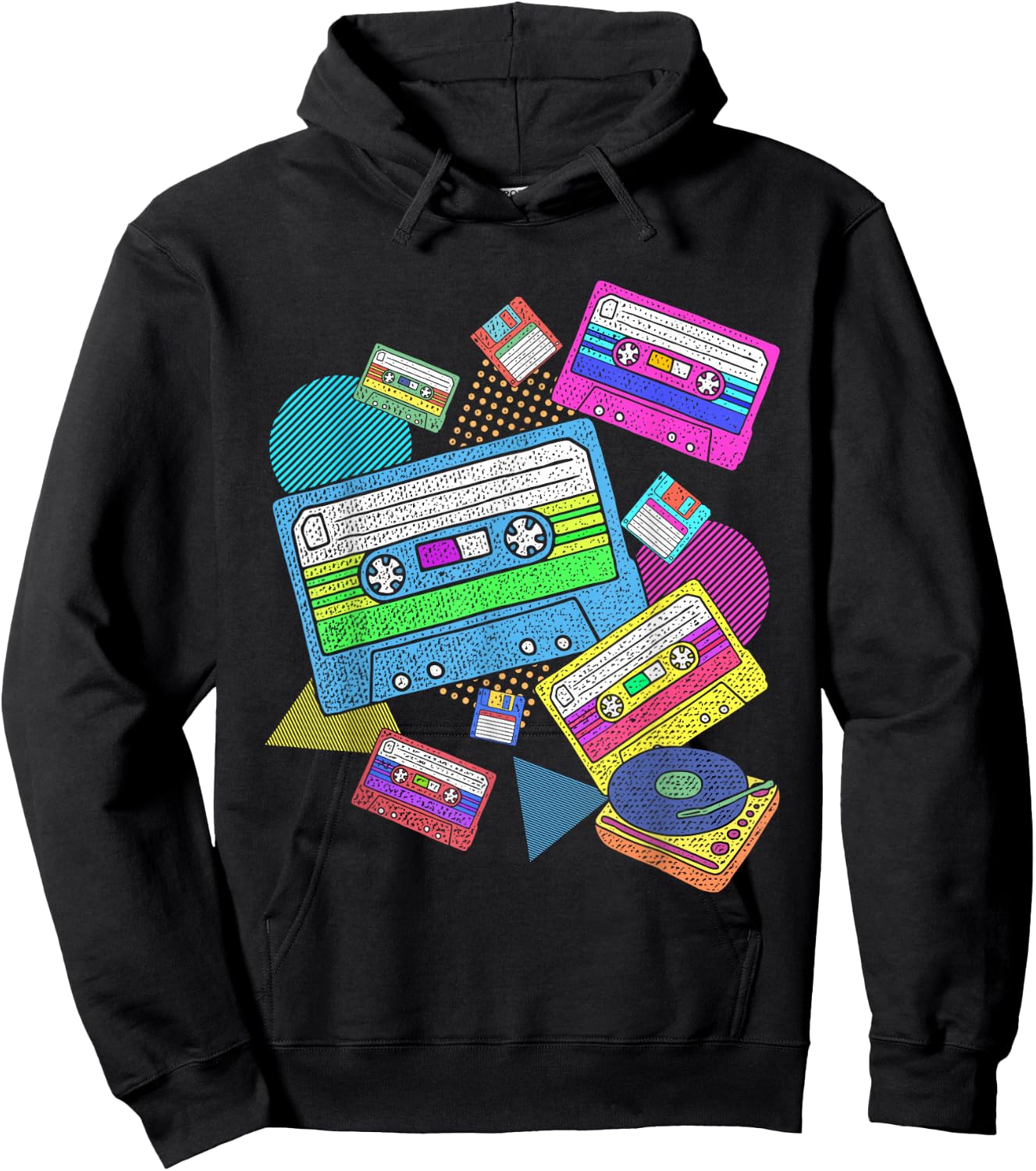 Eighties Theme Party Retro 80s Music Cassette 80s Hoodie - Hoodie | Black