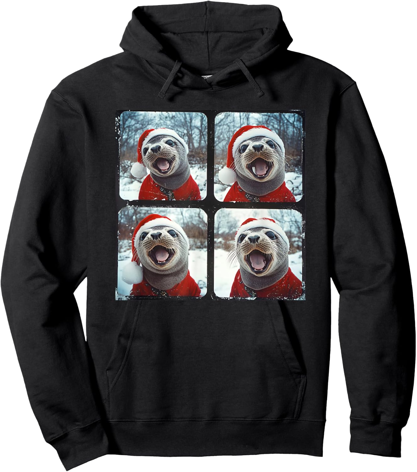 Santa Seal Hoodie - Hoodie | Black