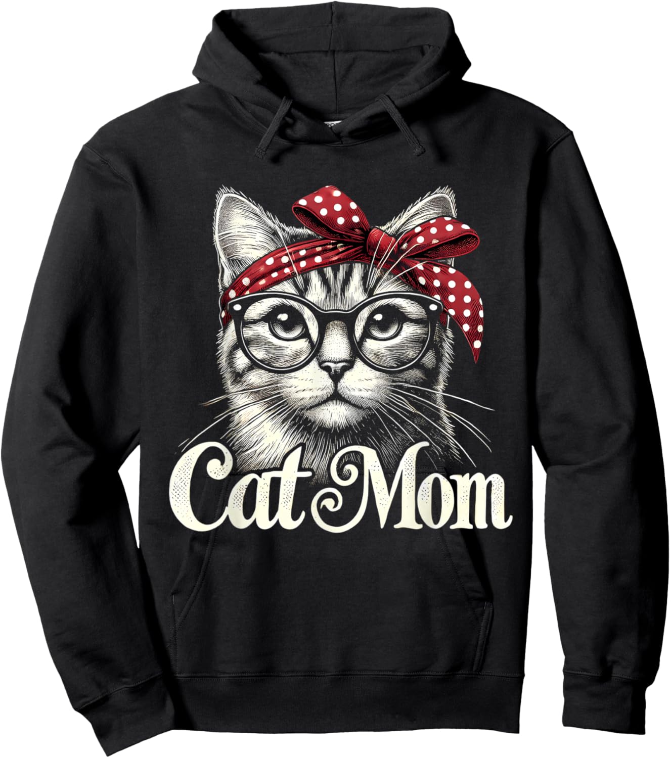 Funny Cat Mom Cat Lovers Mothers Day Hoodie - Hoodie | Black