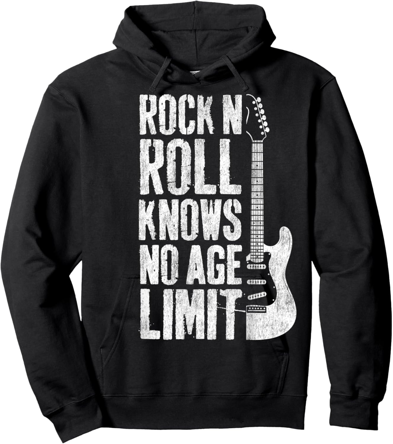 Rock and Roll Guitar Player Musicians Hoodie - Hoodie | Black