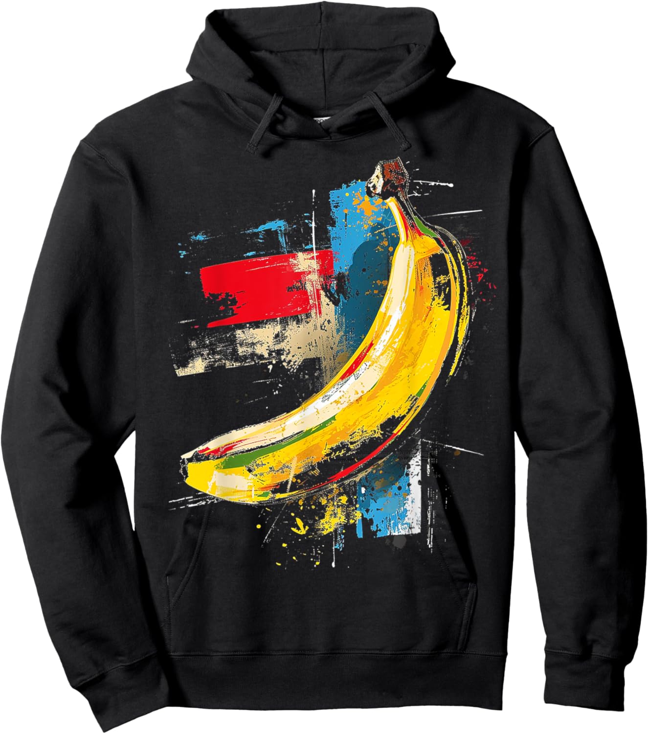 Artwork Fruit Motif Banana Art Hoodie - Hoodie | Black