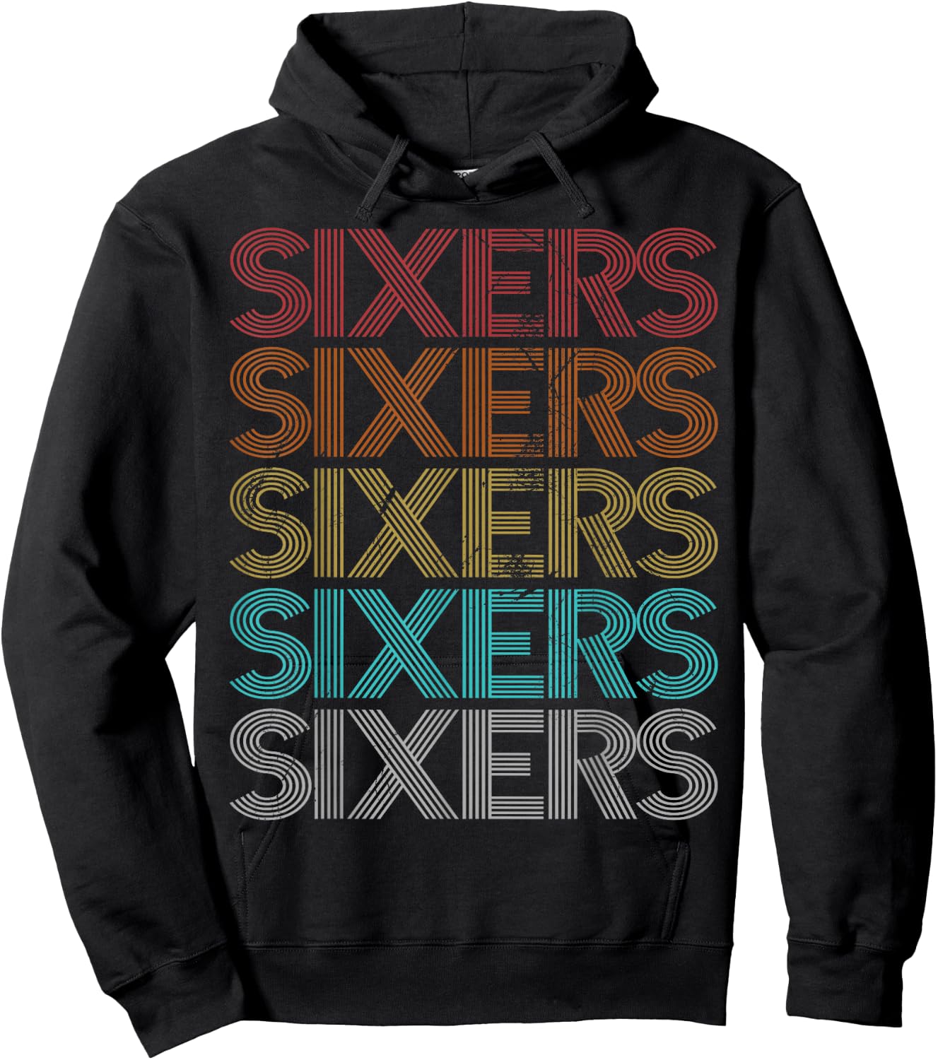 Retro Vintage Sixers Hoodie - Hoodie | Black