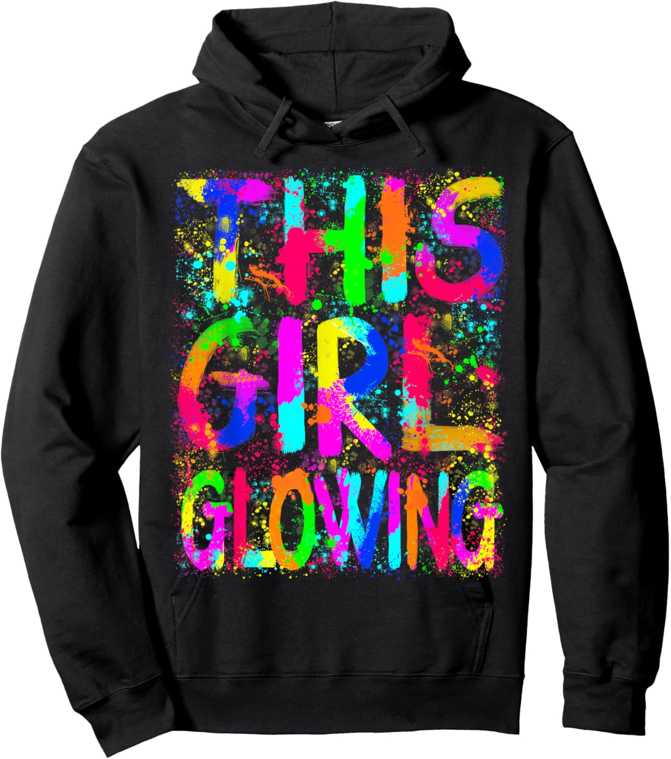 This Girl Glowing In My Glowing Era Group Team Tie Dye Hoodie - Hoodie | Black