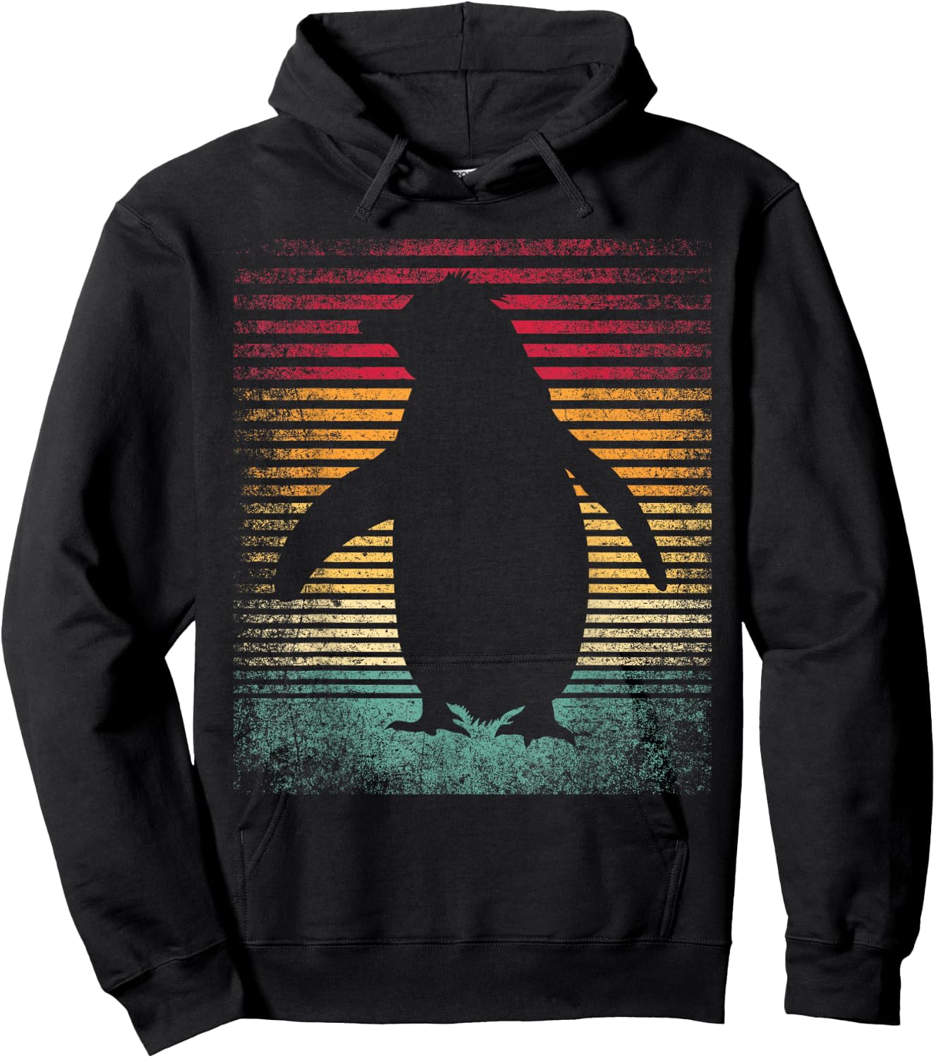 Vintage Retro Penguin 70's 80's Style Men Women Classic Gift Hoodie - Hoodie | Black