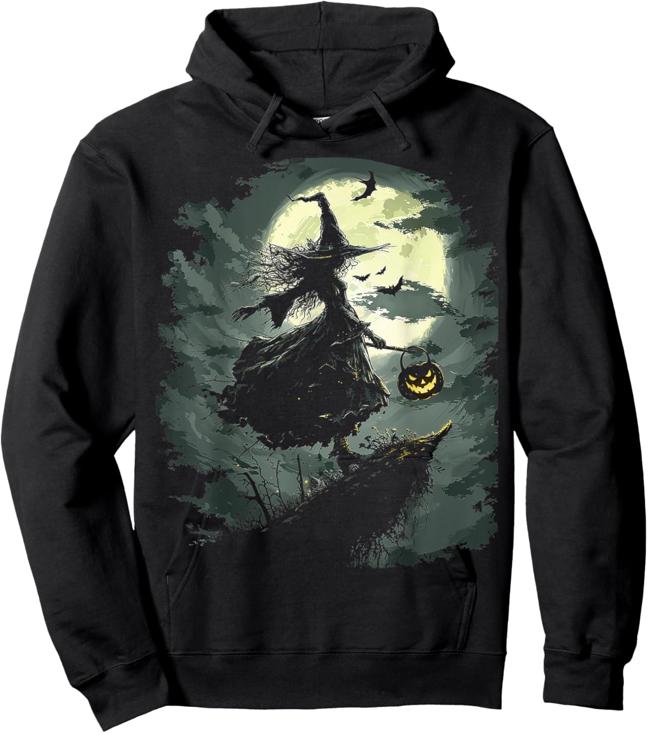 Witch Costume Halloween Spooky Art Witch Hoodie - Hoodie | Black