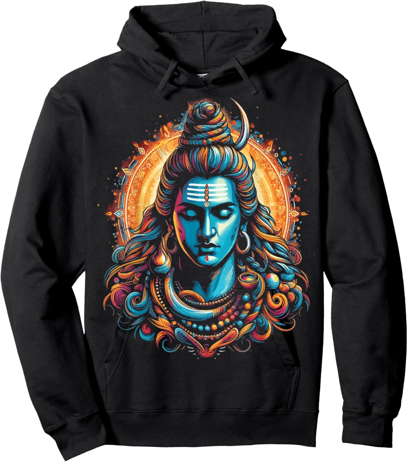 Lord Shiva Hindu God Mahadeva Trident Hinduism Devotee Hoodie - Hoodie | Black