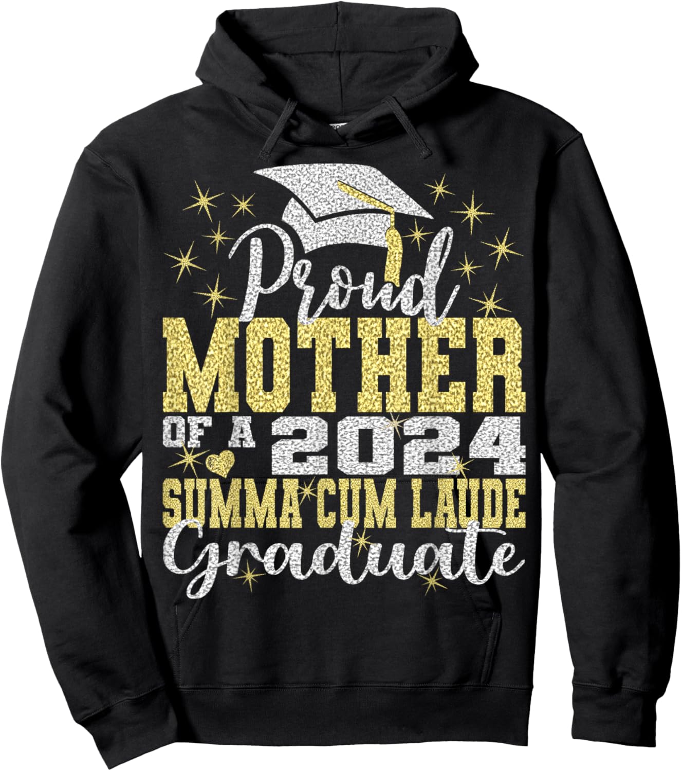 Proud Mother 2024 Summa Cum Laude Graduate Class 2024 Grad Hoodie - Hoodie | Black