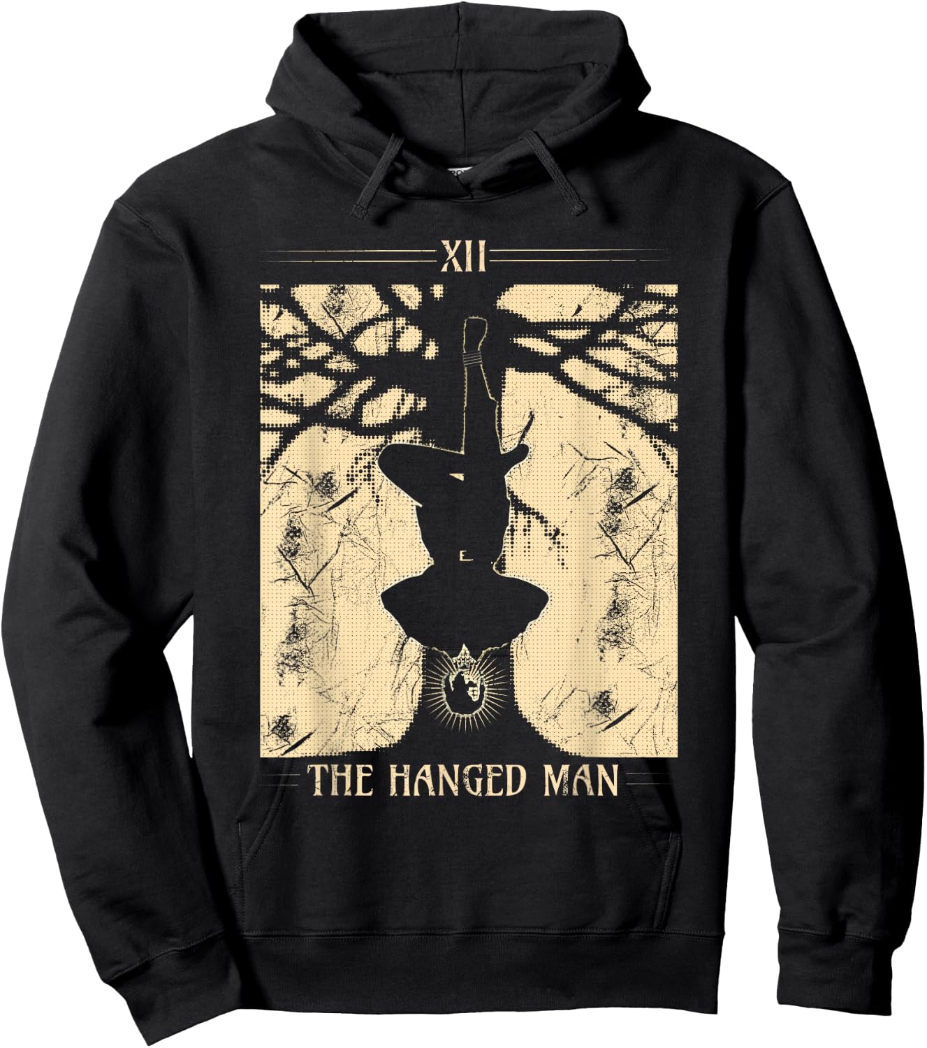 The Hanged Man Mystic Tarot Card Hoodie - Hoodie | Black