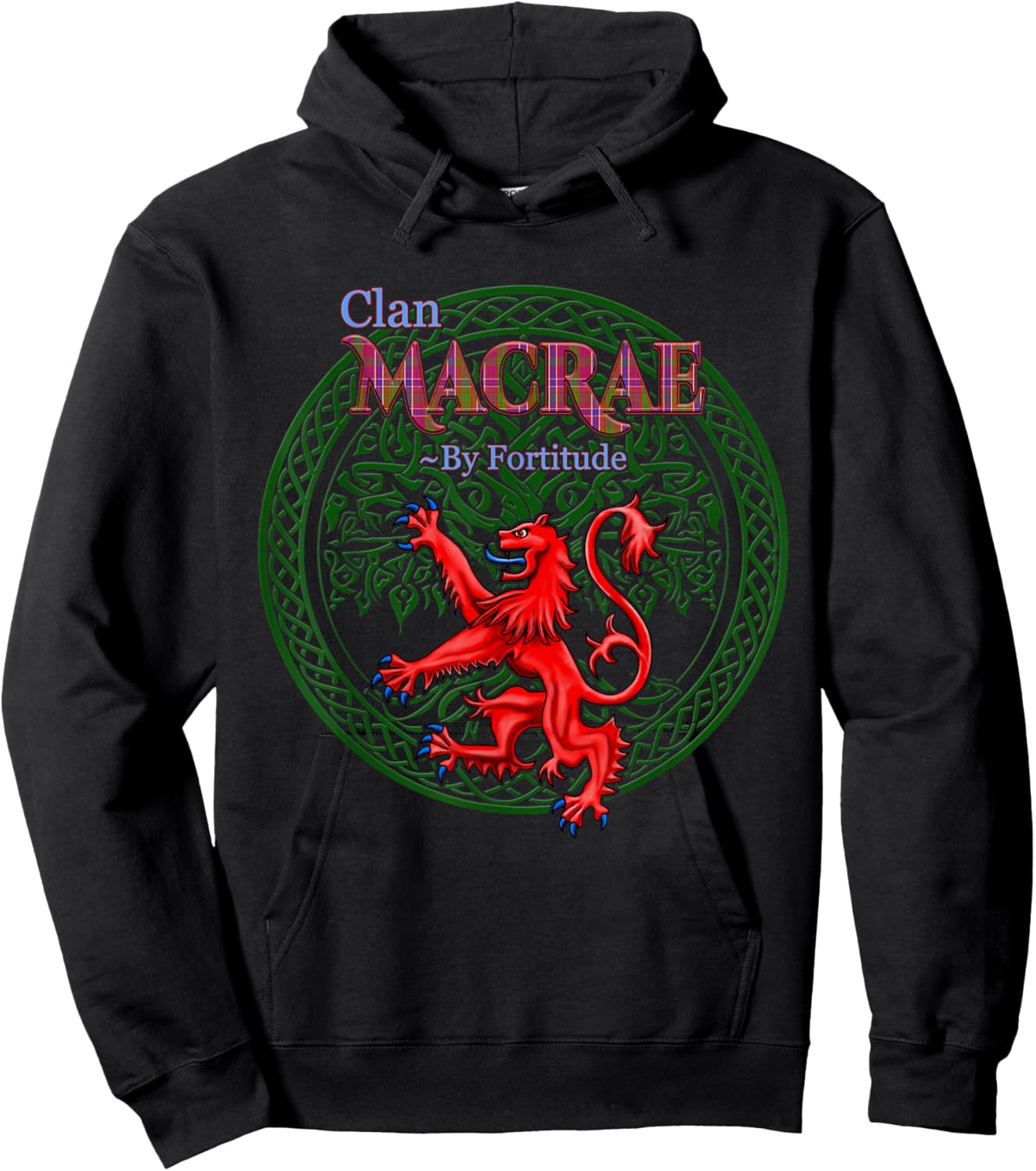 MacRae Scottish Clan Pride Family Motto Hoodie - Hoodie | Black