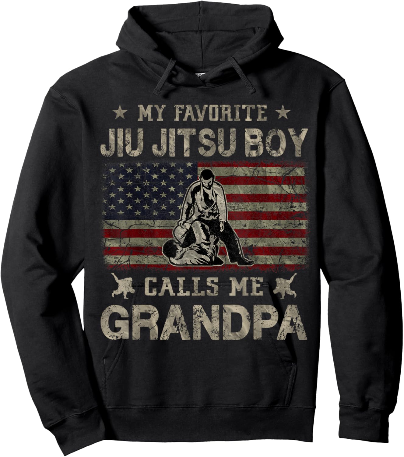 My Favorite Jiu Jitsu Boy Calls Me Grandpa Father's Day Hoodie - Hoodie | Black