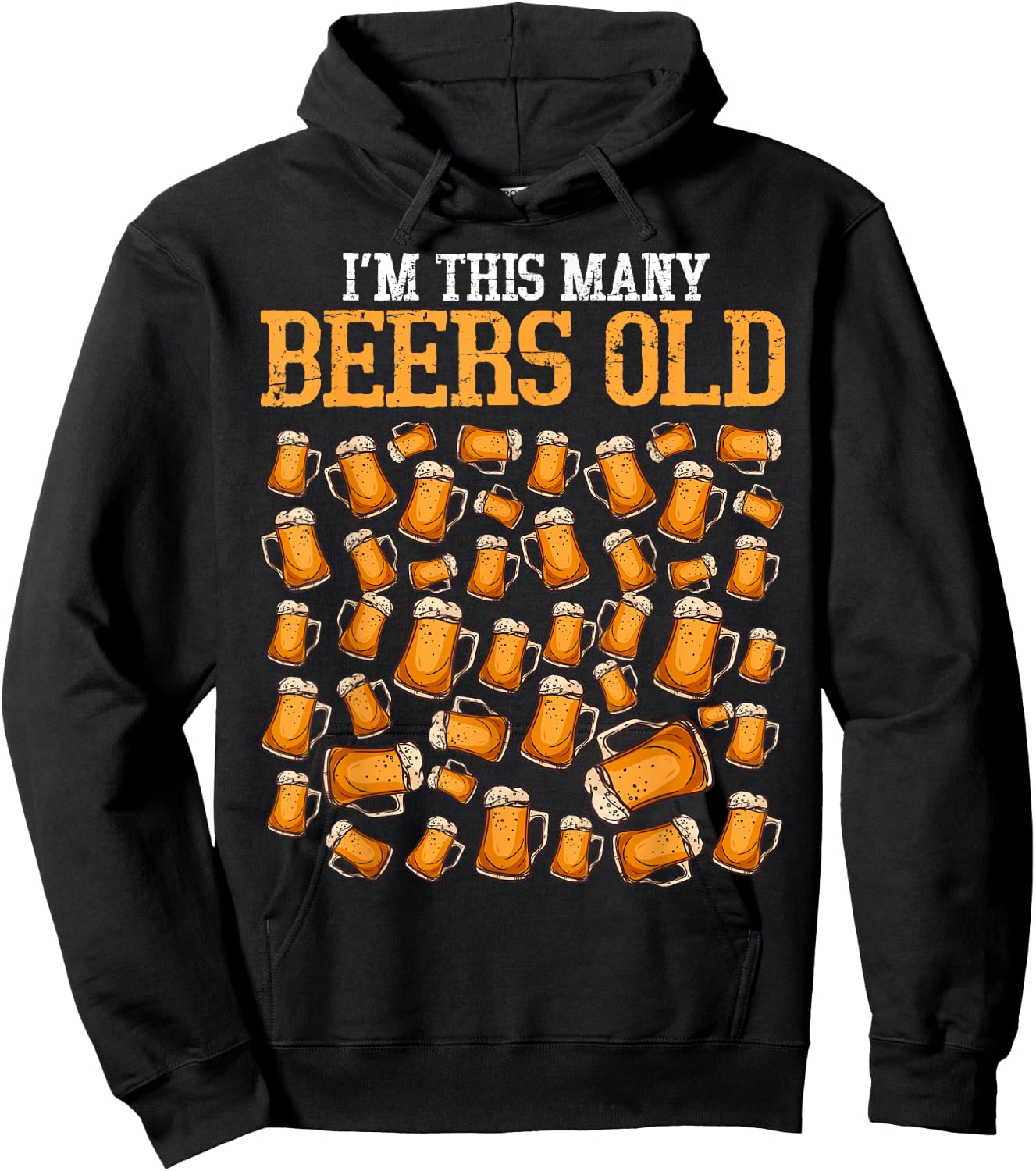 Funny 45 Year Old Beer Drinking Gag Gift, 45th Birthday Hoodie - Hoodie | Black