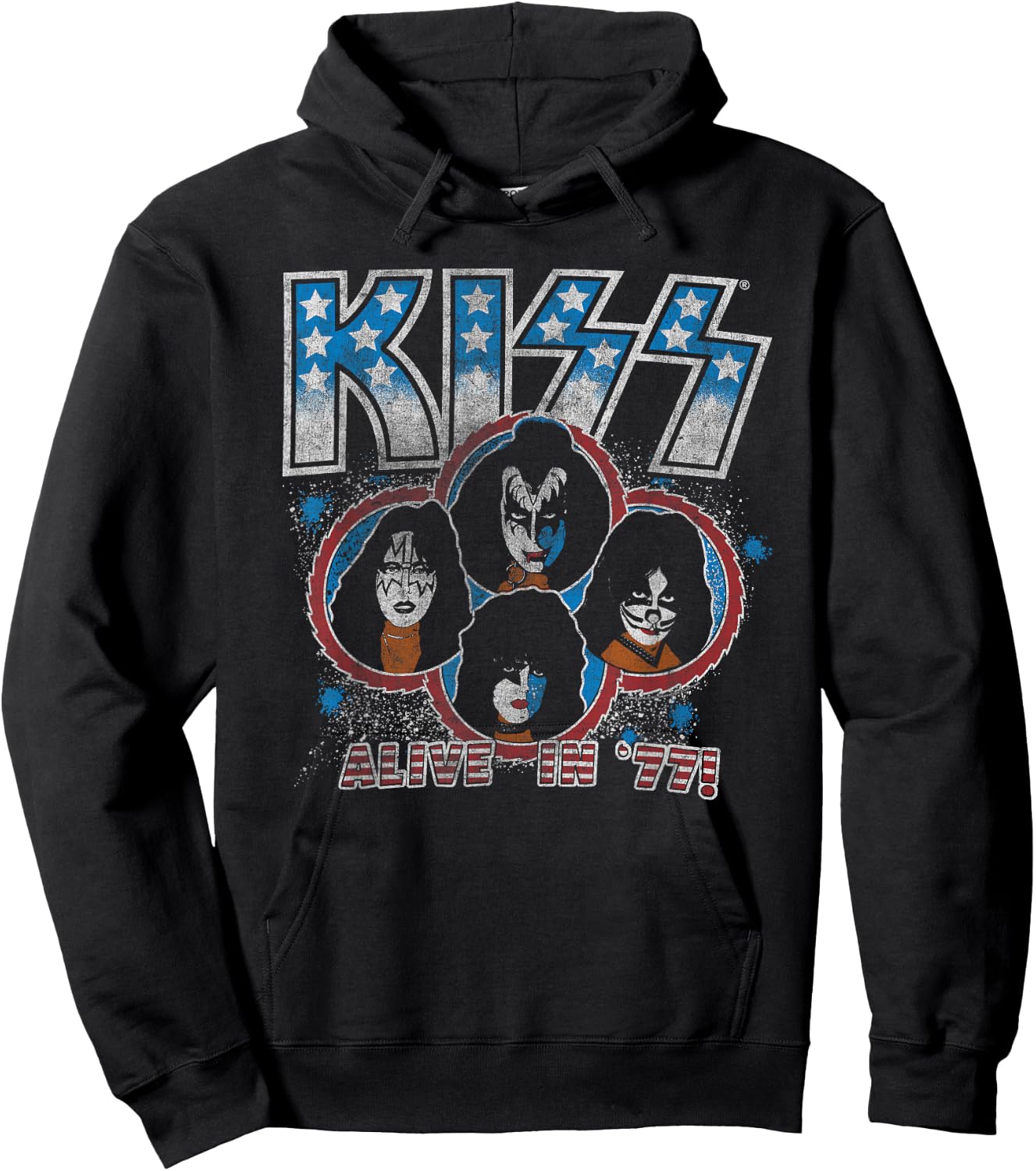 KISS - Alive in 77 Hoodie - Hoodie | Black